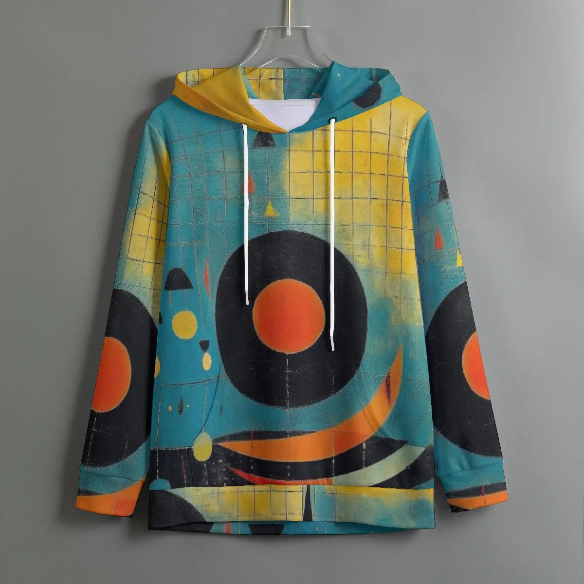 162. All-Over Print Women's Pullover Hoodie With Drawstring multicolored print