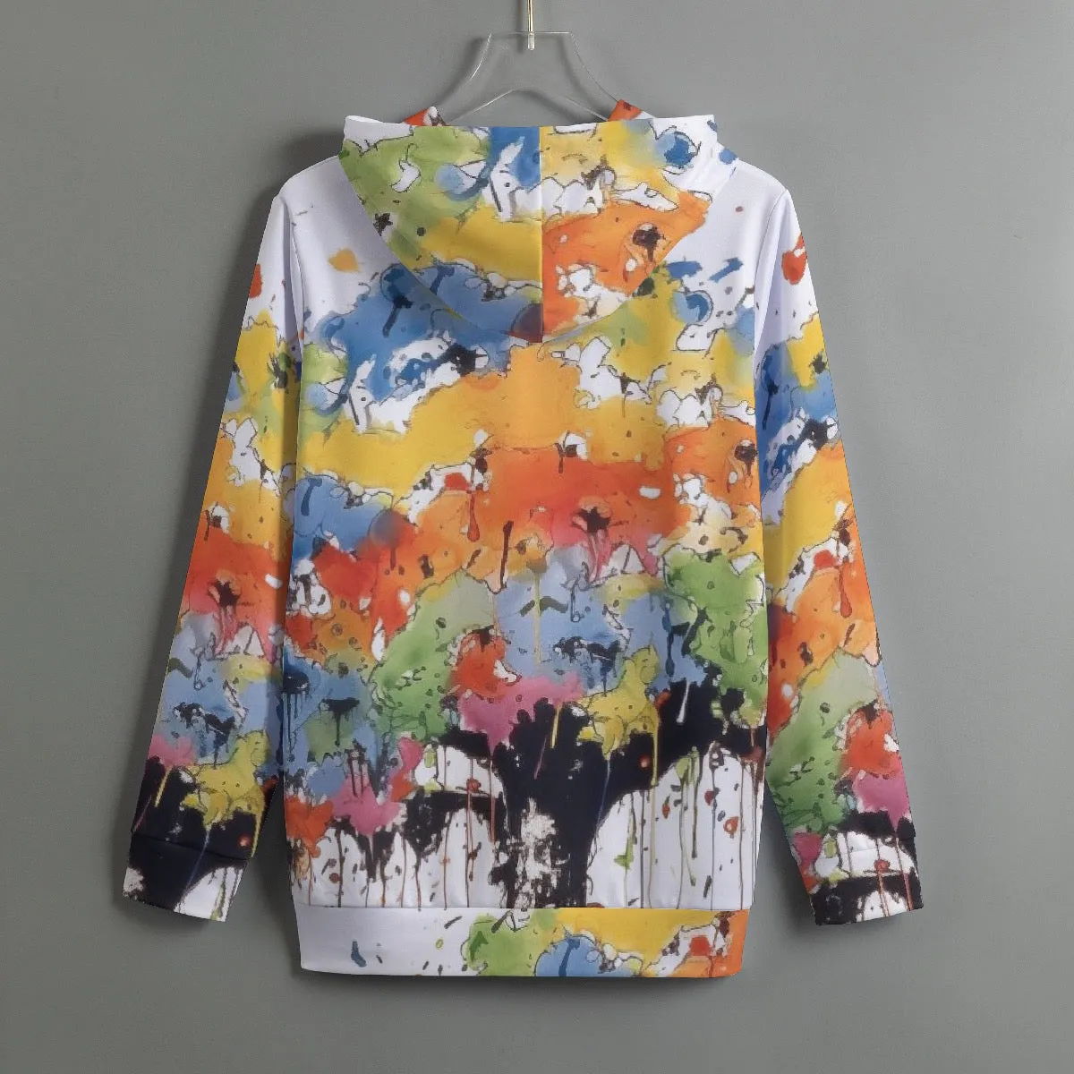 187. All-Over Print Women's Pullover Hoodie With Drawstring abstract , tree print