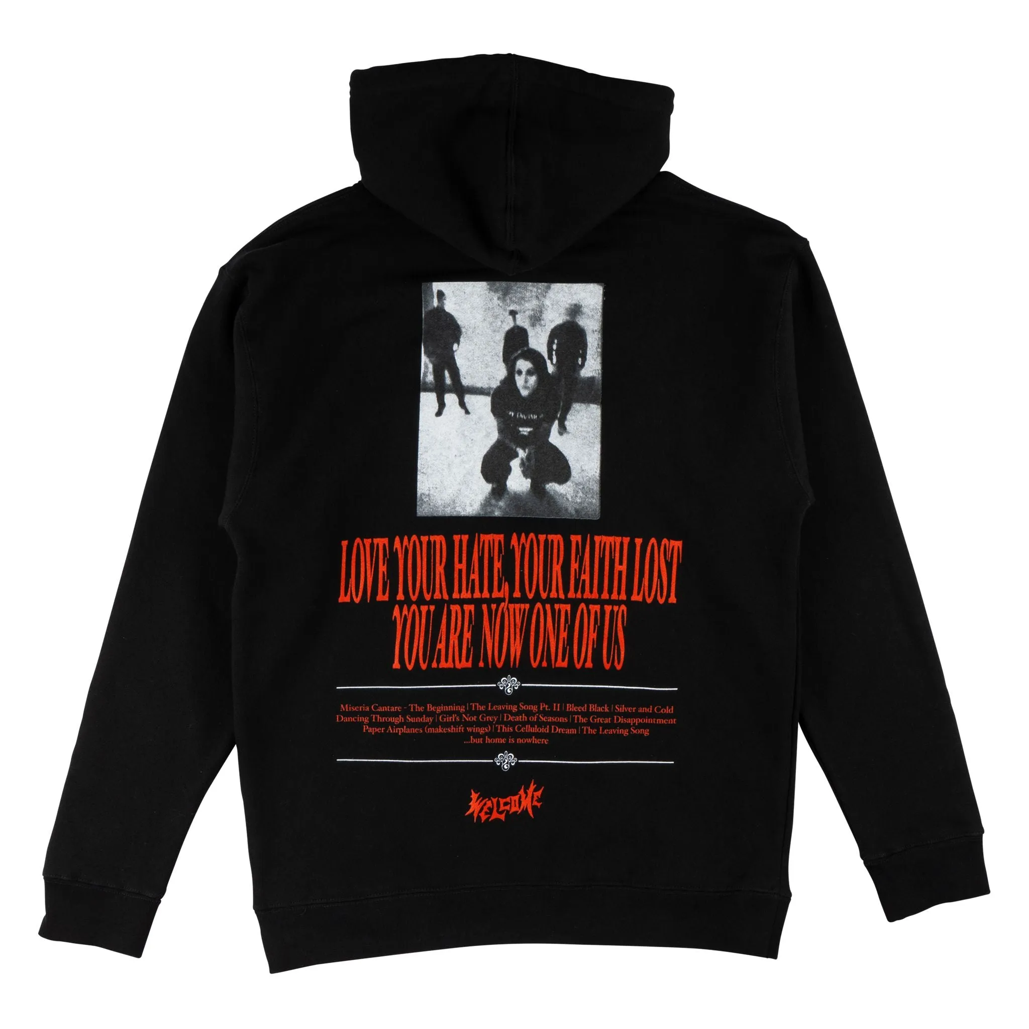 AFI x Welcome Skateboards Hate Hoodie - Black