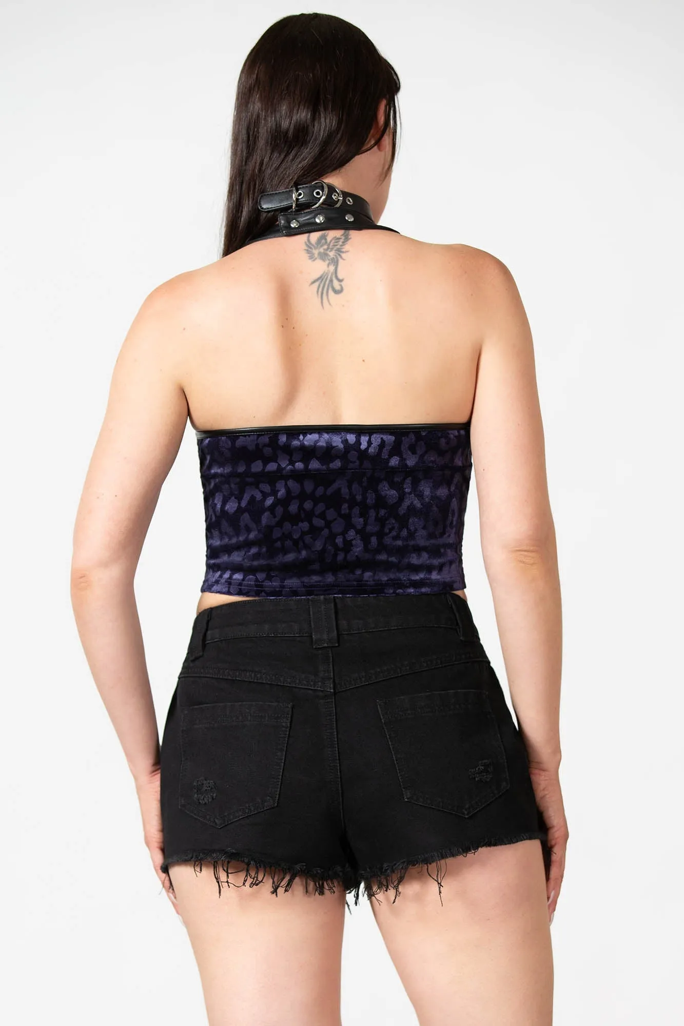 Alley Cat Halter Top [PLUM]