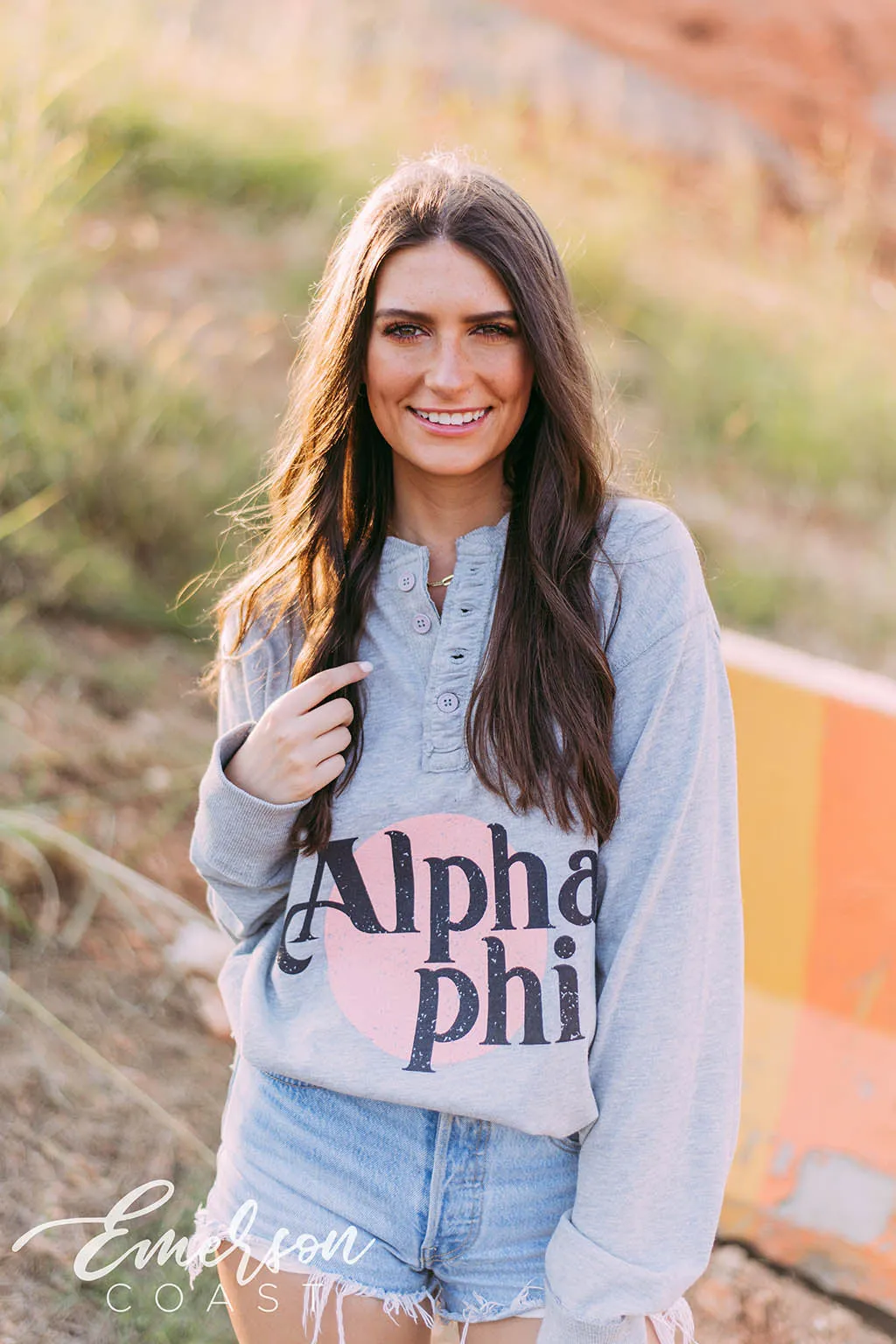 Alpha Phi Thermal Long Sleeve Henley