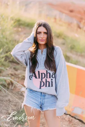 Alpha Phi Thermal Long Sleeve Henley