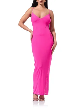 Alyson Midi Dress - Glow Pink