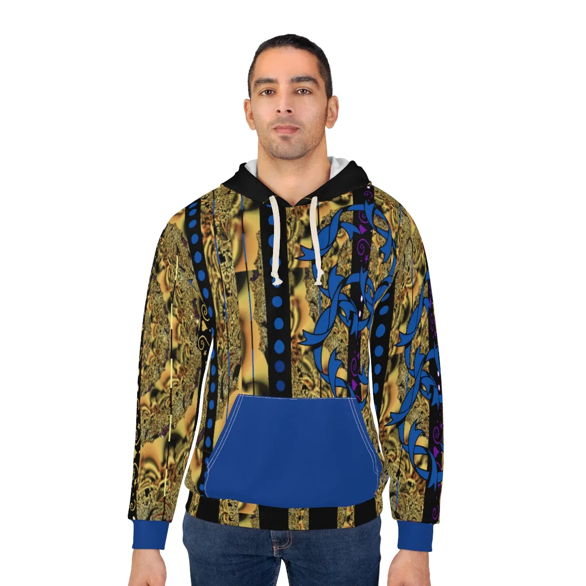 AOP Unisex Pullover Hoodie REGALLY BLUE