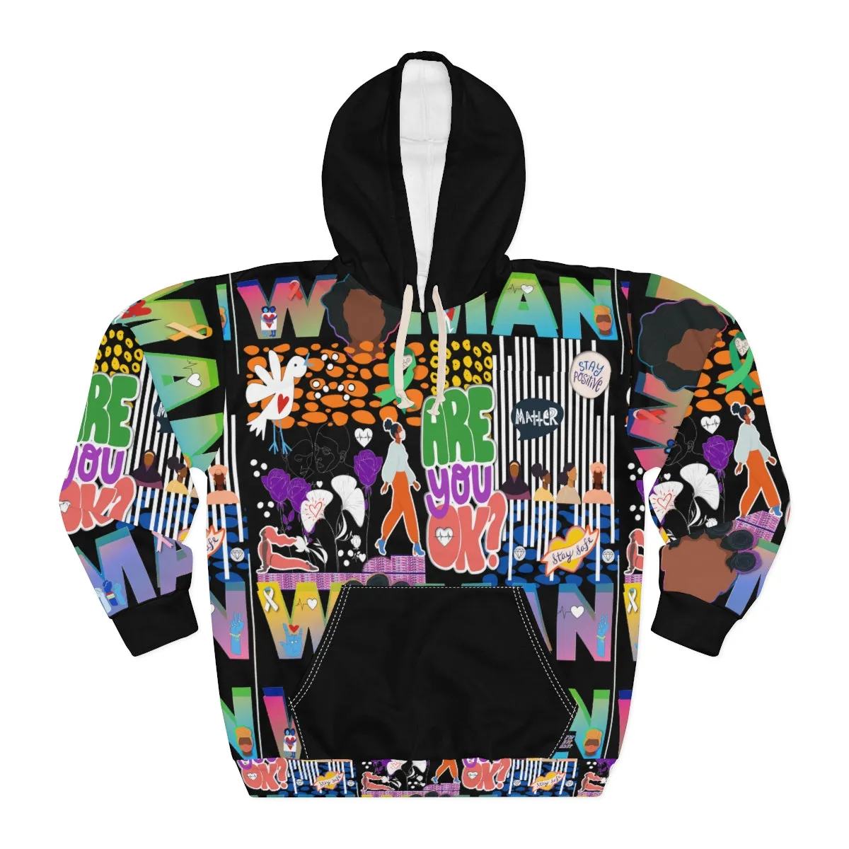 AOP Unisex Pullover Hoodie WOMAN