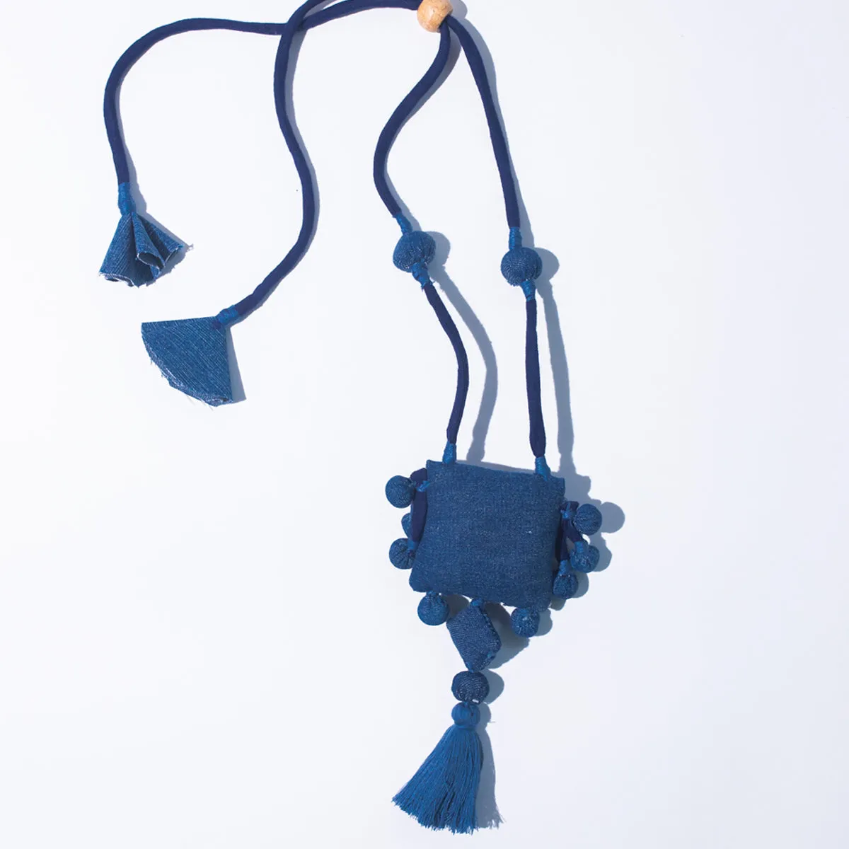 Apraudha- Upcycled Denim Necklace by Dwij