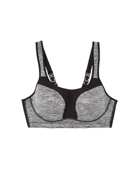 Arno Sports Bra | Charcoal Grey / Black