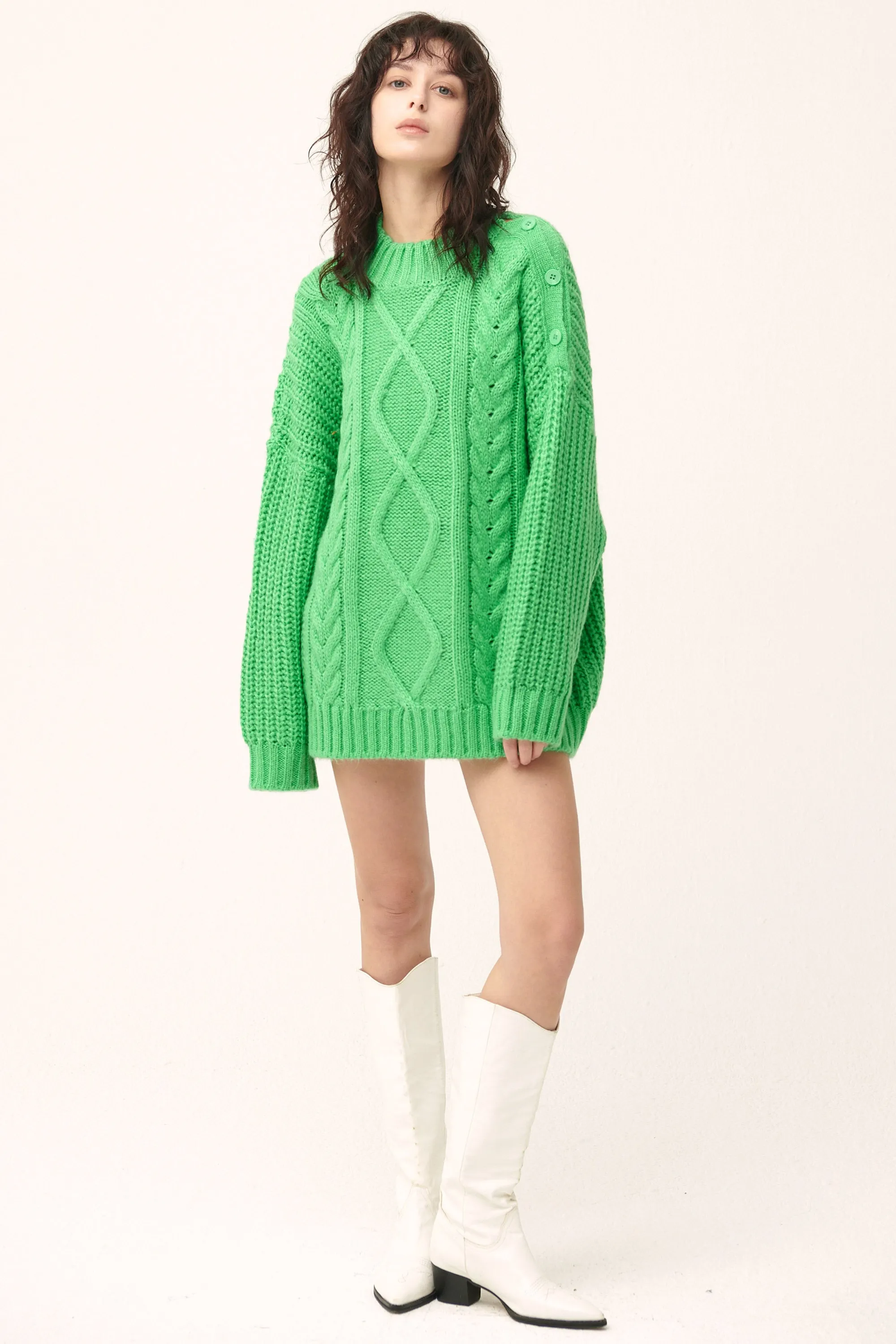 Avery Cable Sweater/Dress