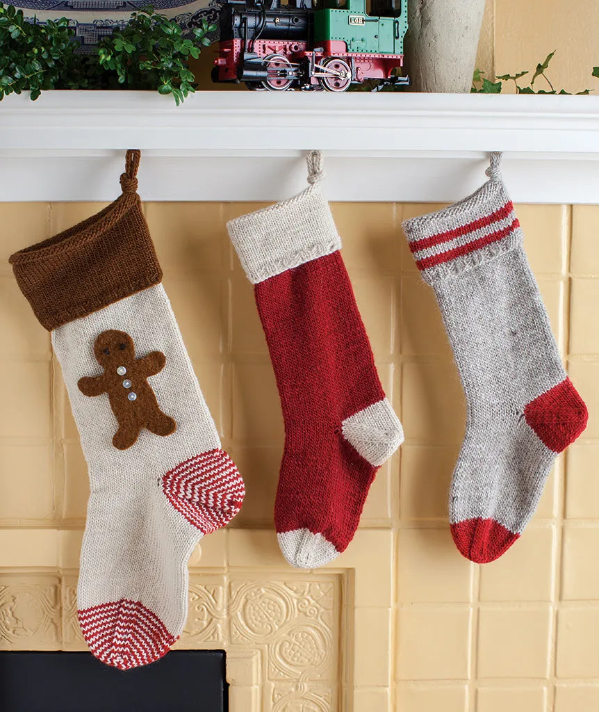 Basic Christmas Stockings Using Brown Sheep Lamb's Pride Worsted