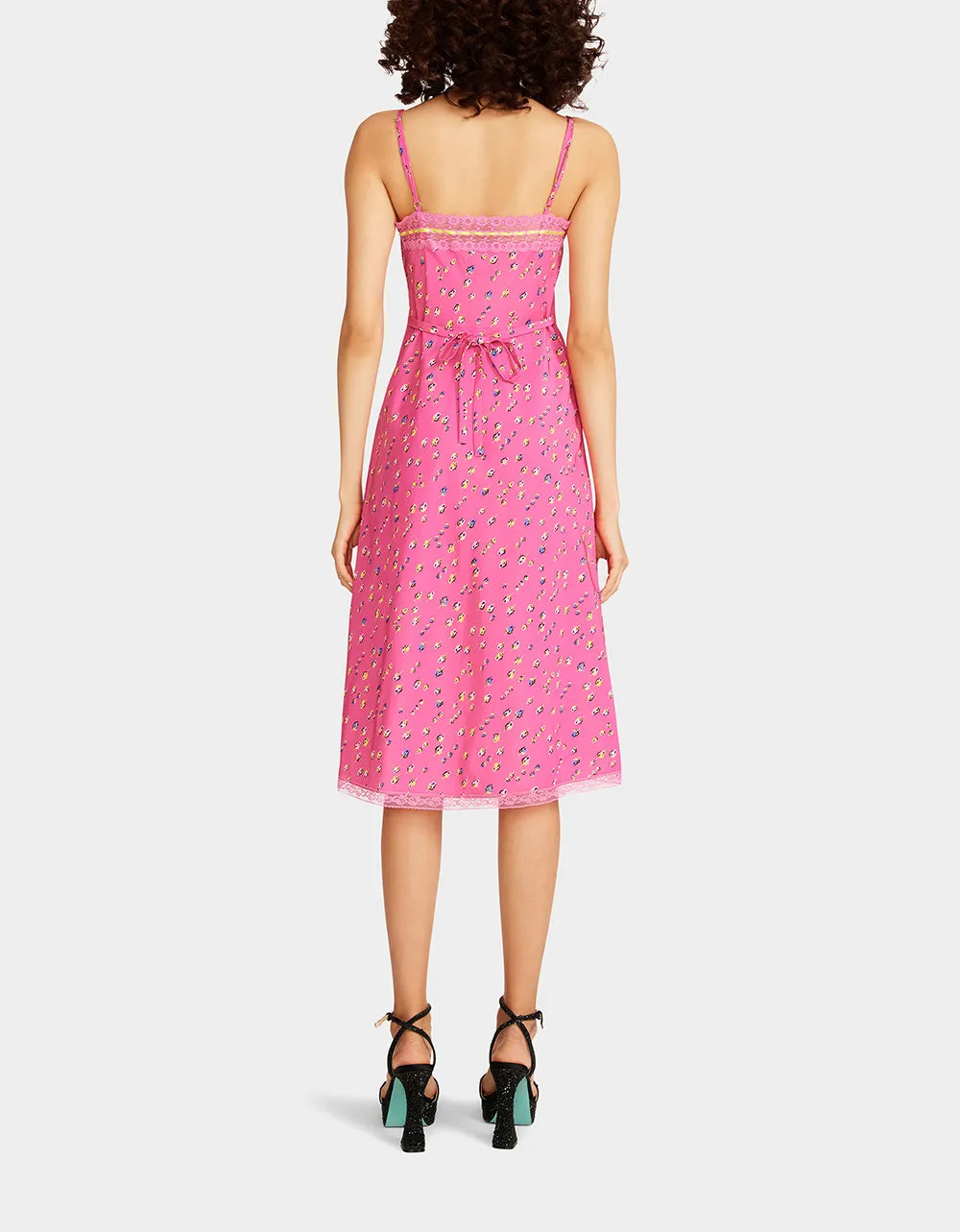 BETSEYS SLEEVELESS RIBBON DRESS PINK