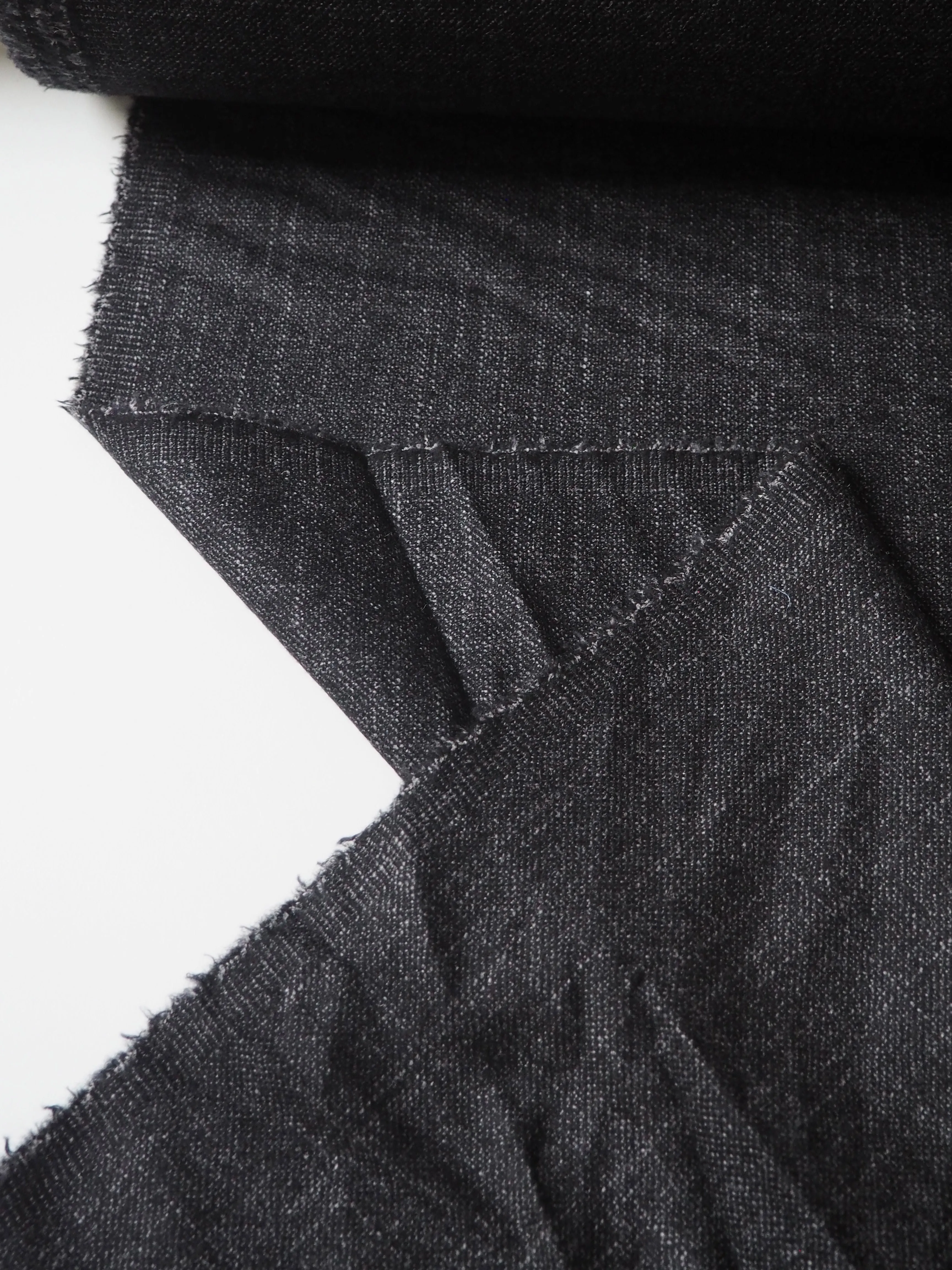 Black Marl Wool/Silk/Cashmere Suiting