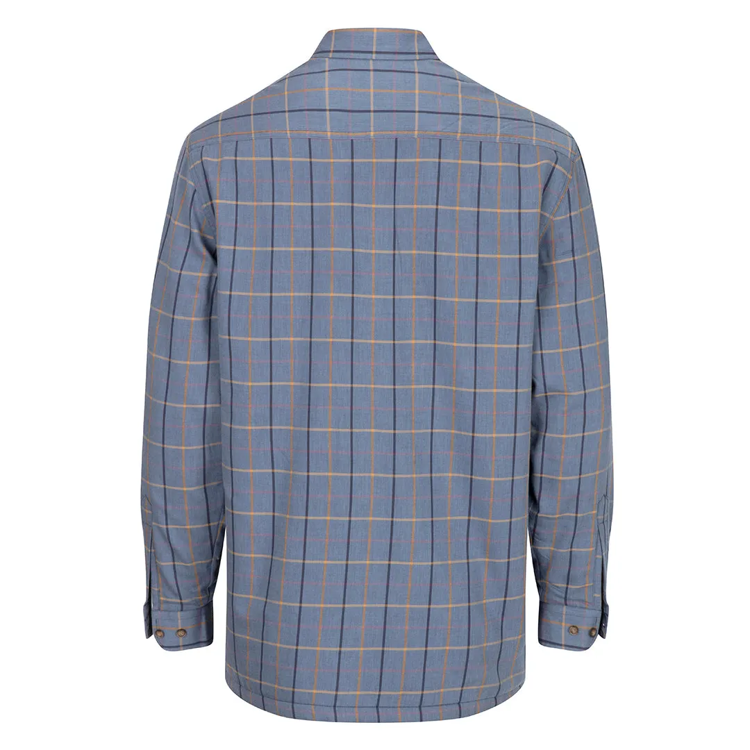 Blackthorn Micro-Fleece Lined Shirt Indigo Check by Hoggs of Fife