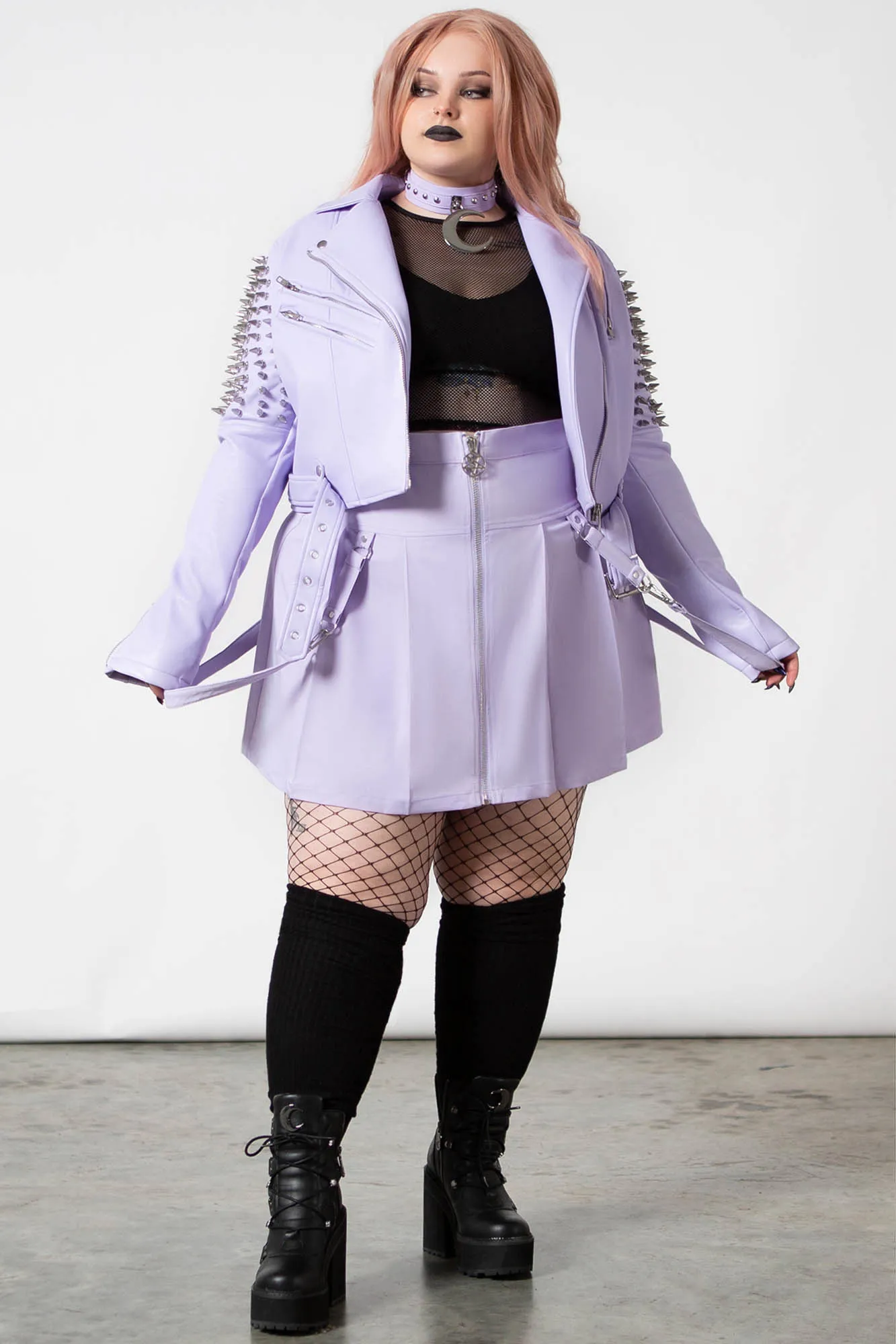 Blaire B*tch Mini Skirt [PASTEL LILAC]