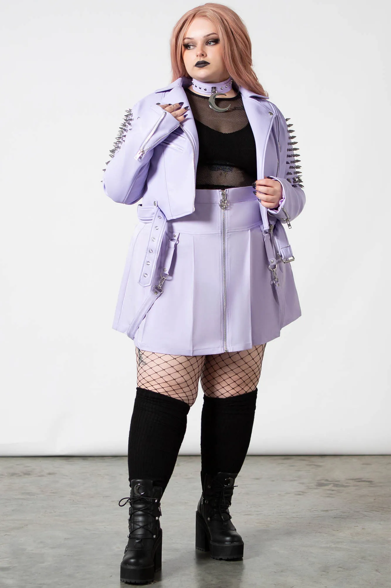 Blaire B*tch Mini Skirt [PASTEL LILAC]