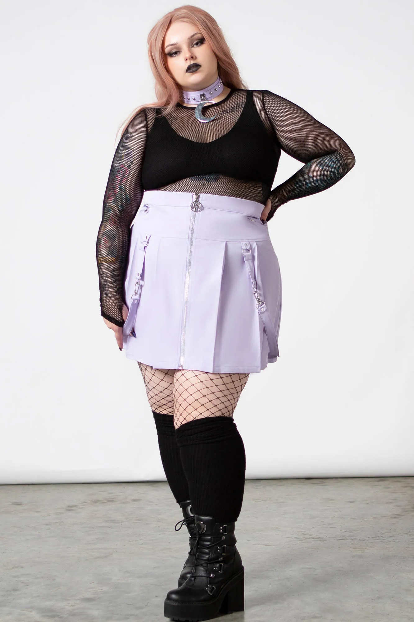 Blaire B*tch Mini Skirt [PASTEL LILAC]