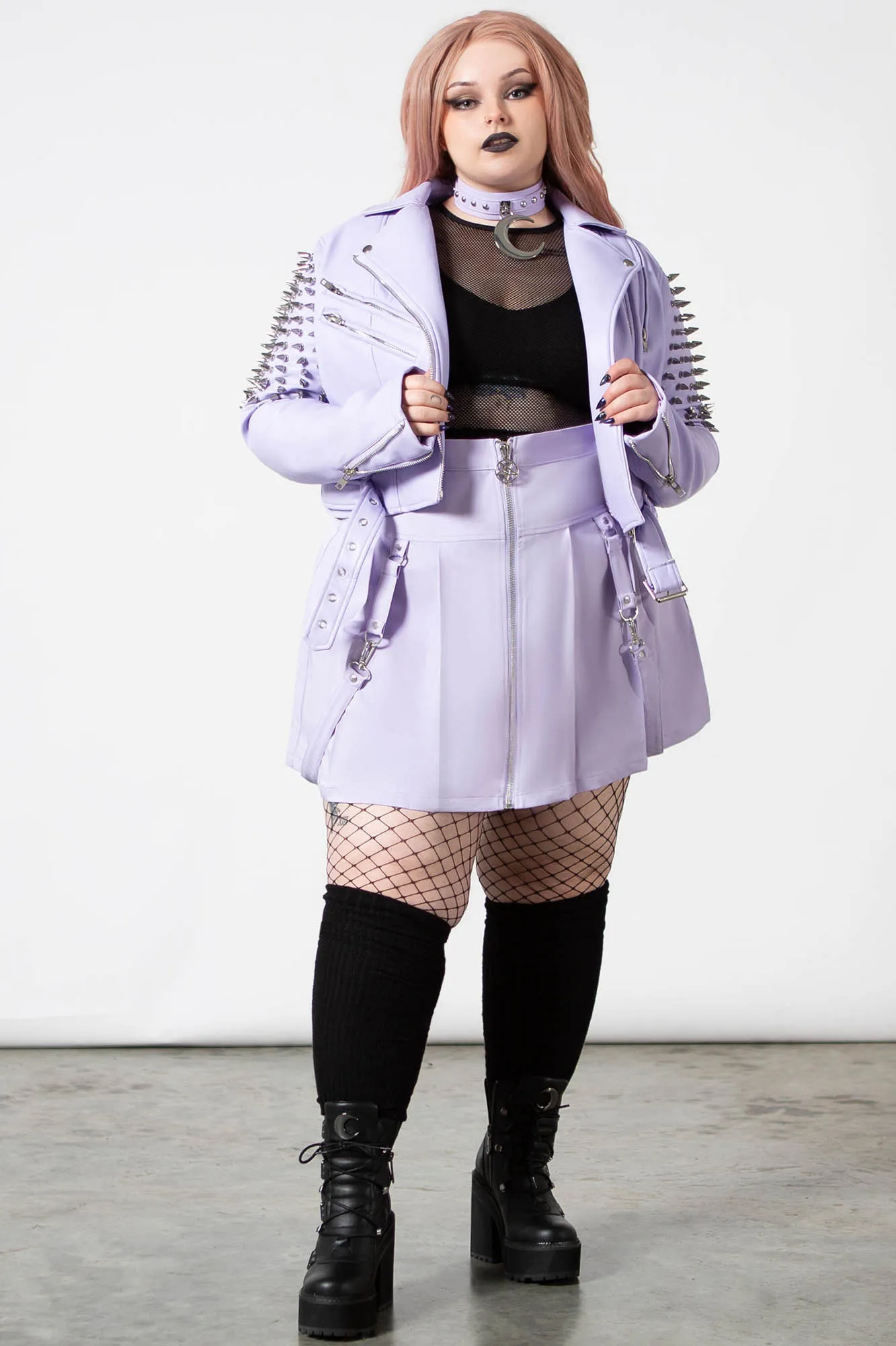 Blaire B*tch Mini Skirt [PASTEL LILAC]