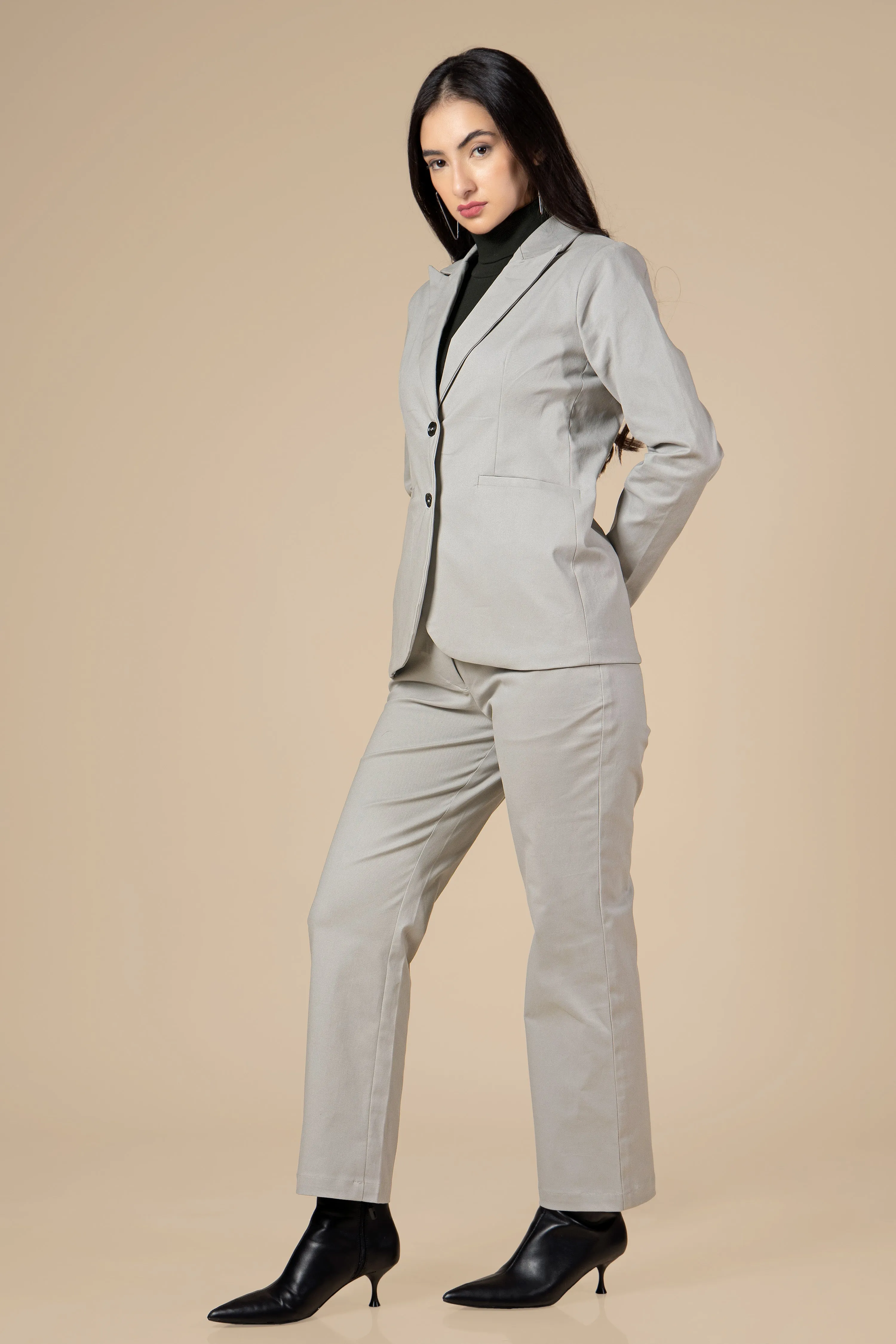 Blazer Formal Bottom Co-Ord Set For Women