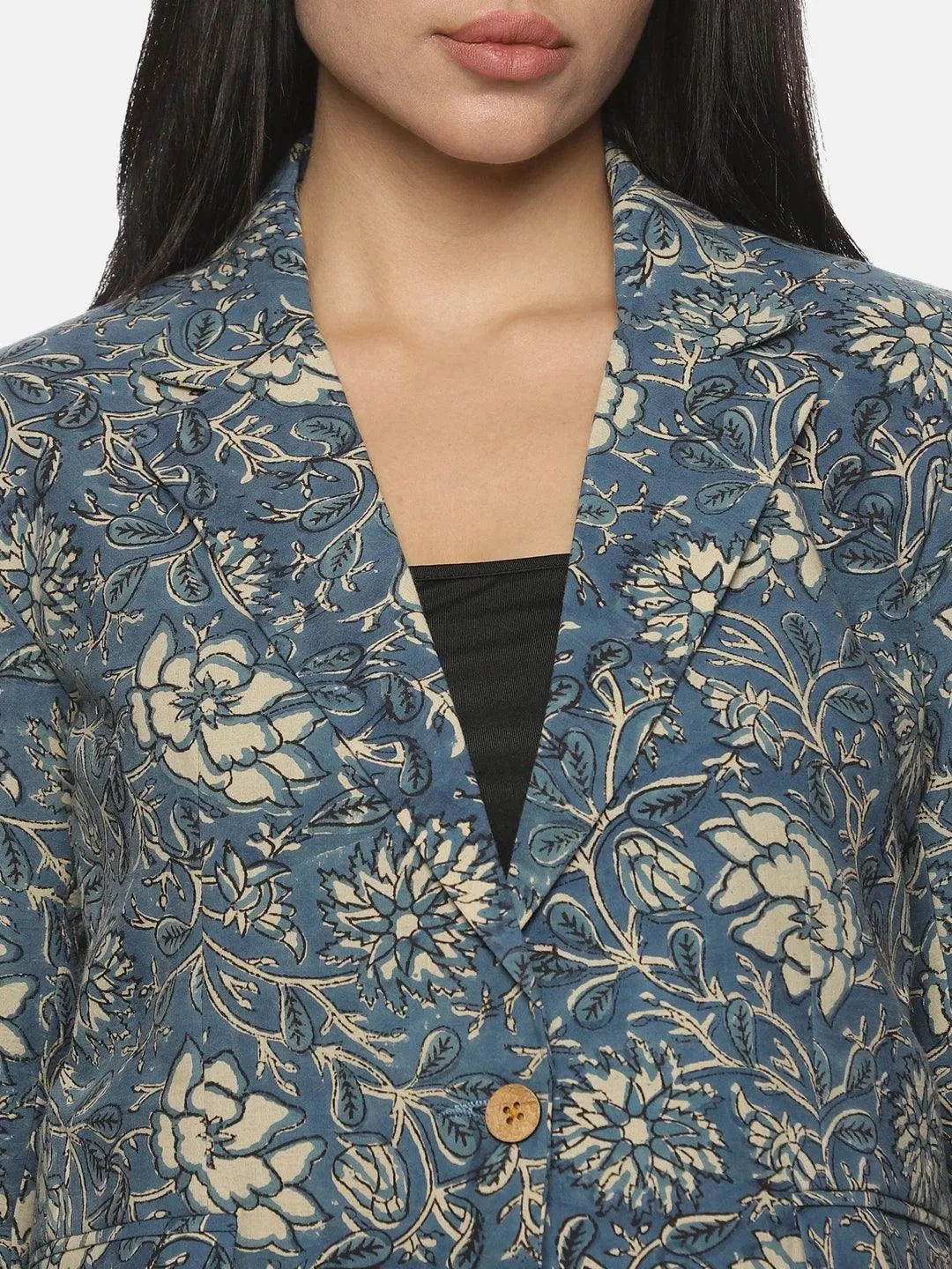 Blue Kalamkari Blazer