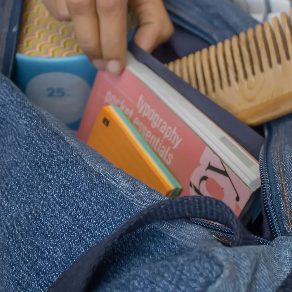 Blue - Upcycled Denim Convertible Tote Bags