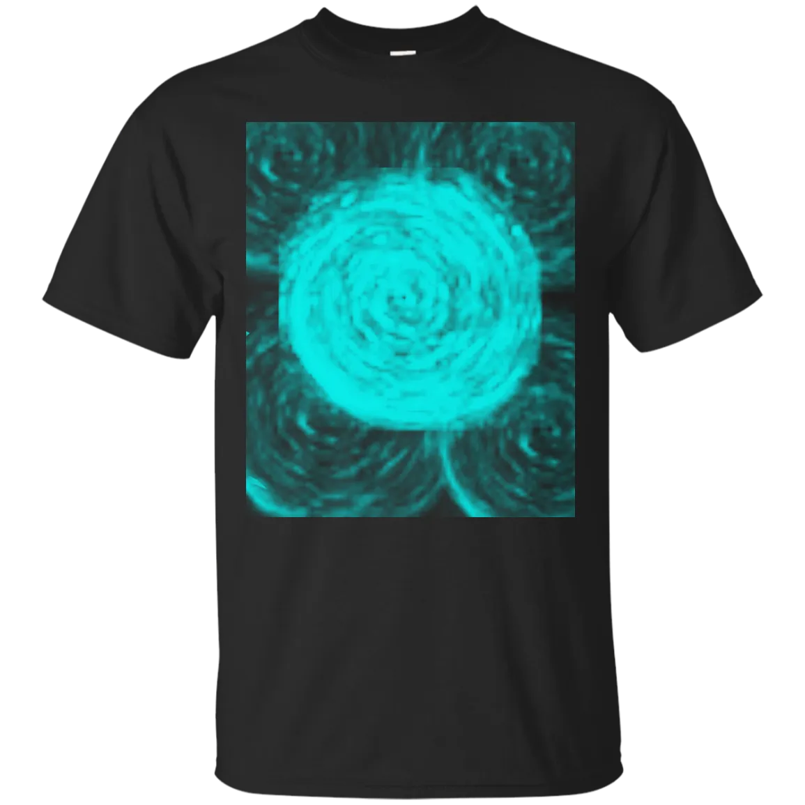 Blue vortex wave flower swirl abstract art T-Shirt T-Shirt