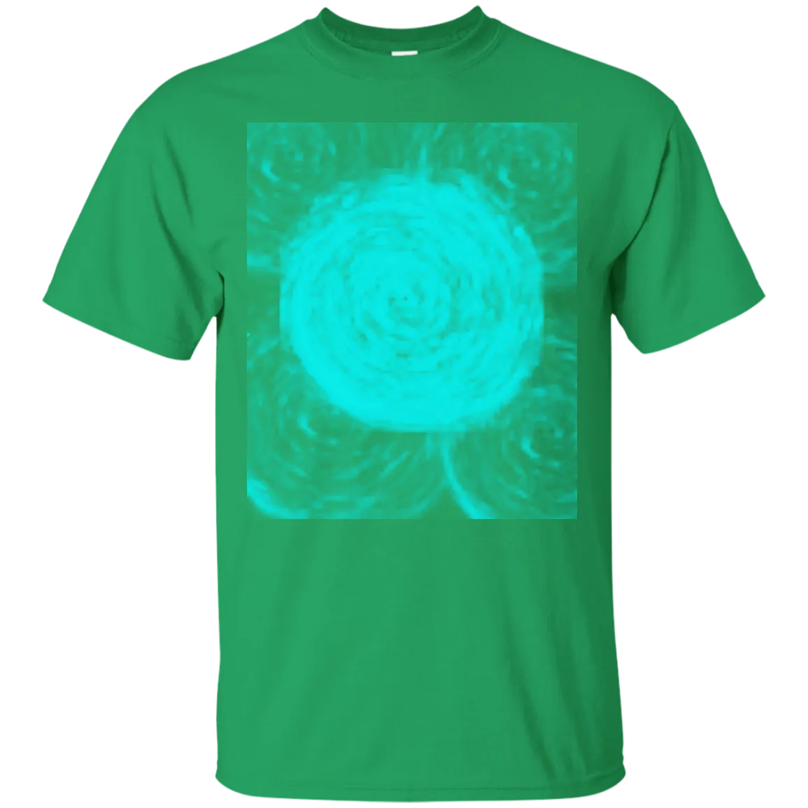 Blue vortex wave flower swirl abstract art T-Shirt T-Shirt