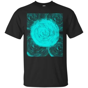 Blue vortex wave flower swirl abstract art T-Shirt T-Shirt