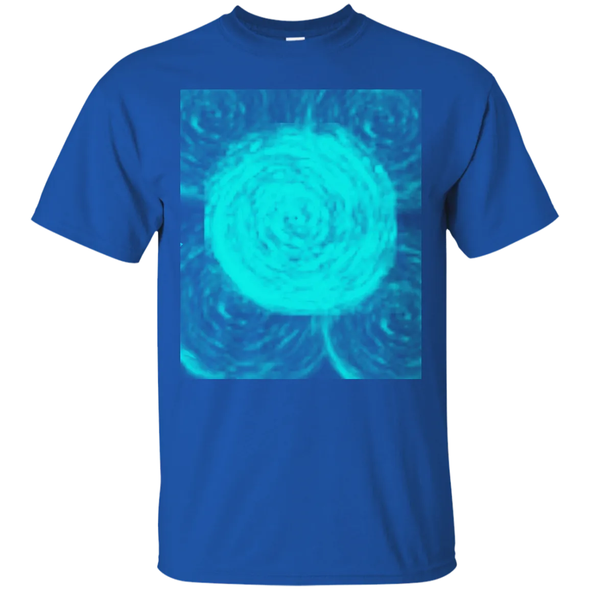 Blue vortex wave flower swirl abstract art T-Shirt T-Shirt