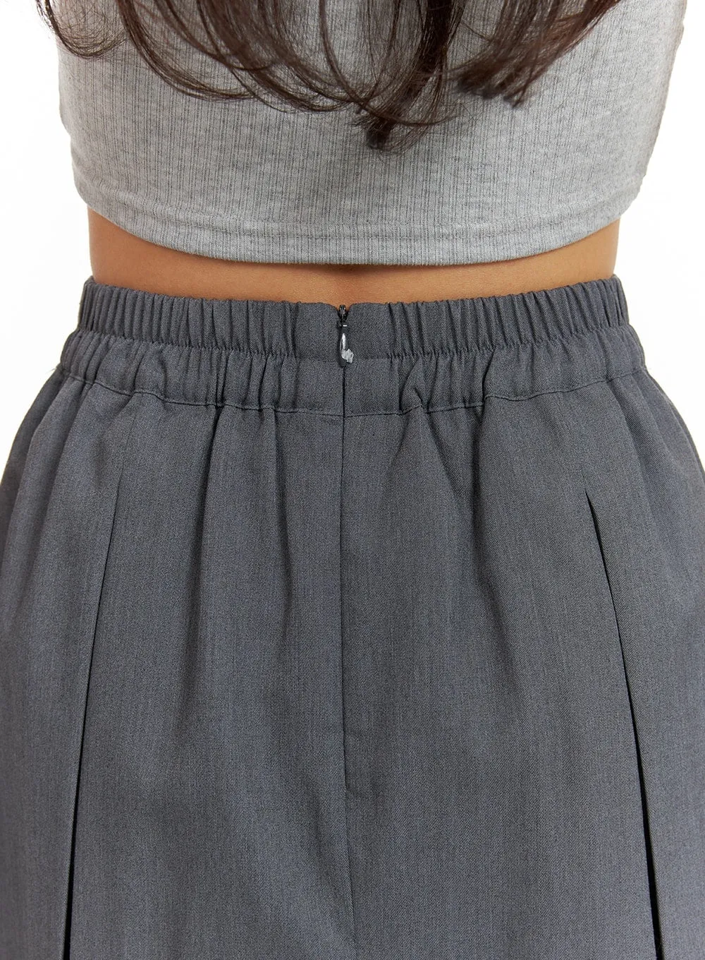 Box Pleated Mini Skirt CA403