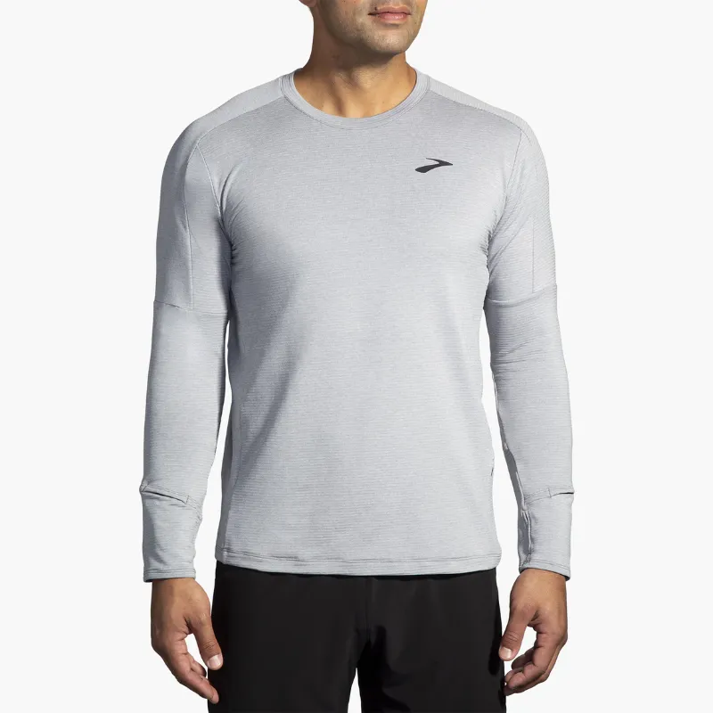 Brooks Men's Notch Thermal Long Sleeve 2.0 in Htr Ash