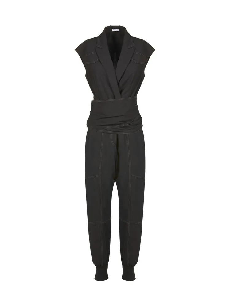 Brunello Cucinelli Wrap Front Jumpsuit