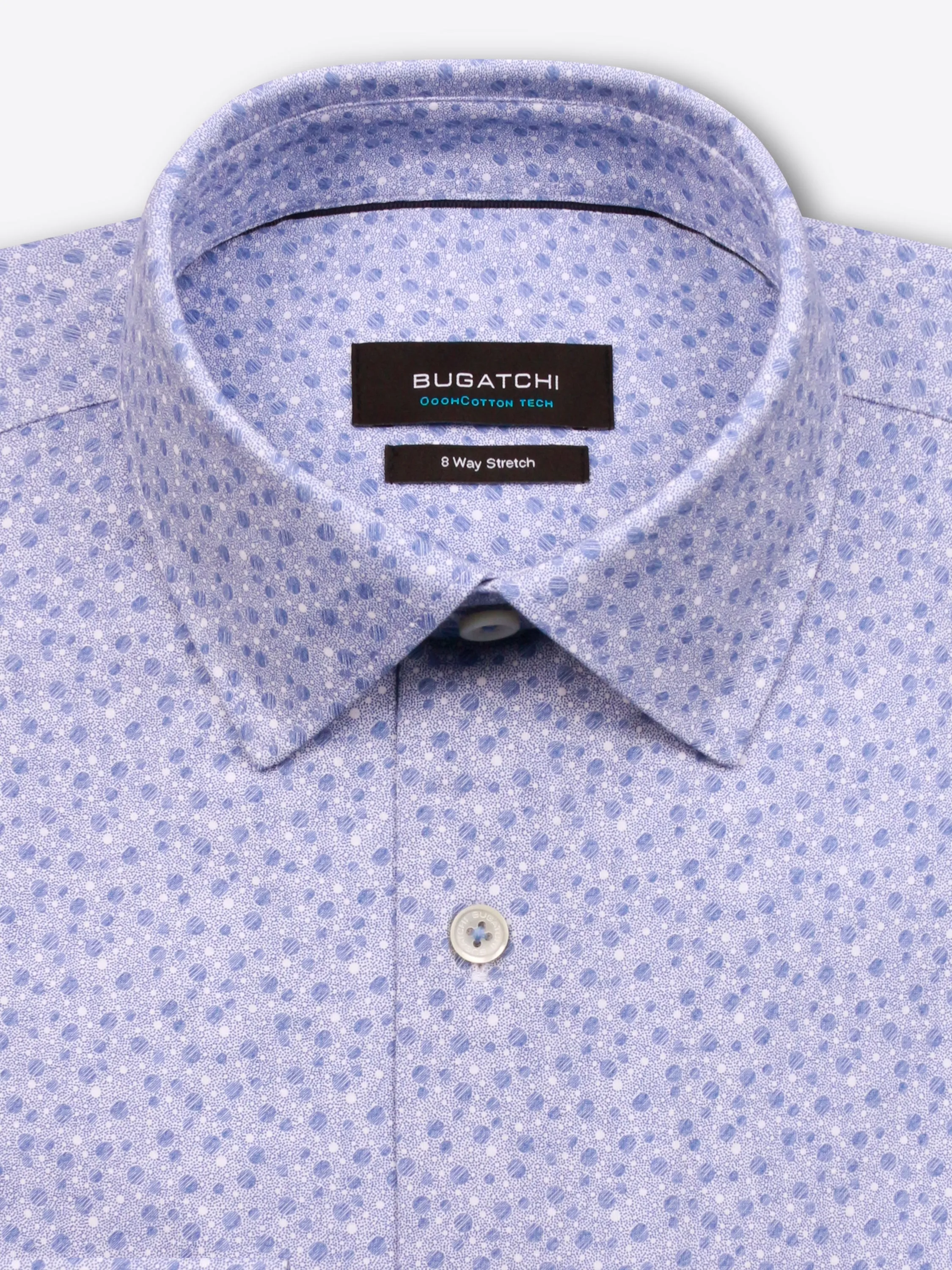 Bugatchi Air Blue Dots OoohCotton® Shirt