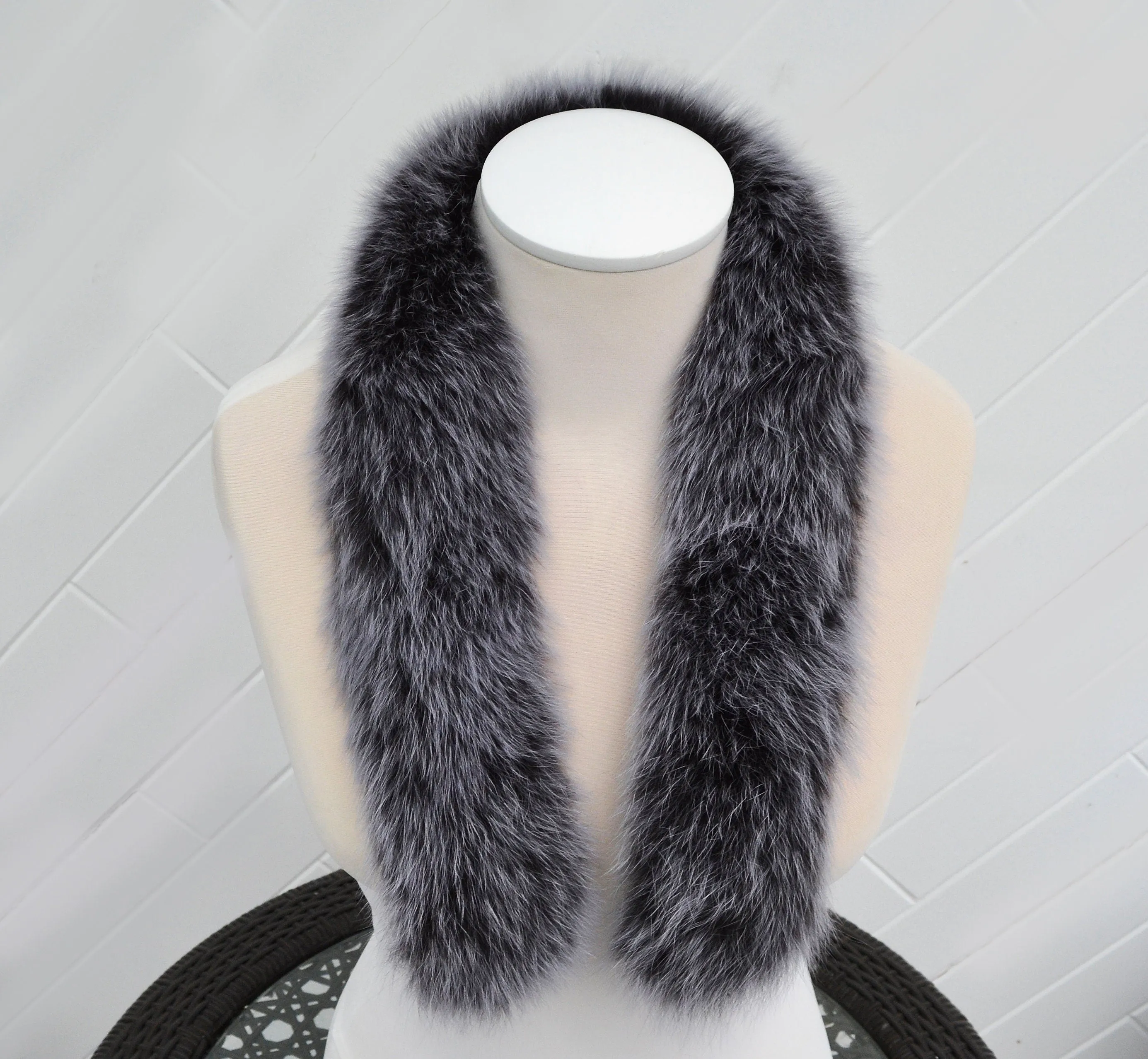 BY ORDER, not Tail, Real Gray Fox Fur Trim Hood, Fur collar trim, Fox Fur Collar, Fur Scarf, Fur Ruff, Fox Fur Hood, Fox Fur, Super Soft