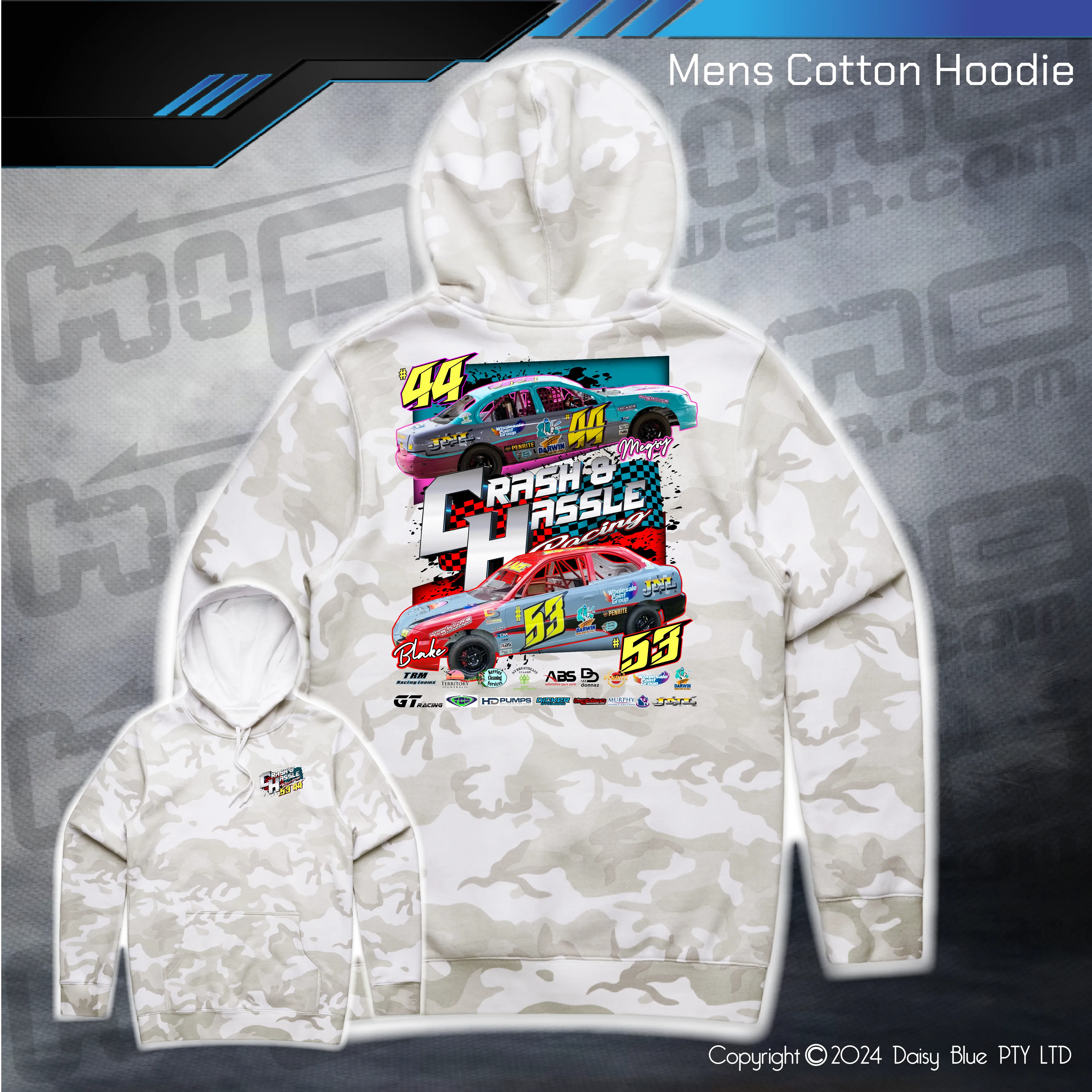 Camo Hoodie - Crash N Hassle Racing