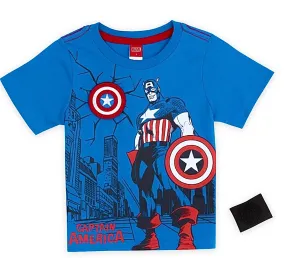 Capt America Boys T-shirt With Band