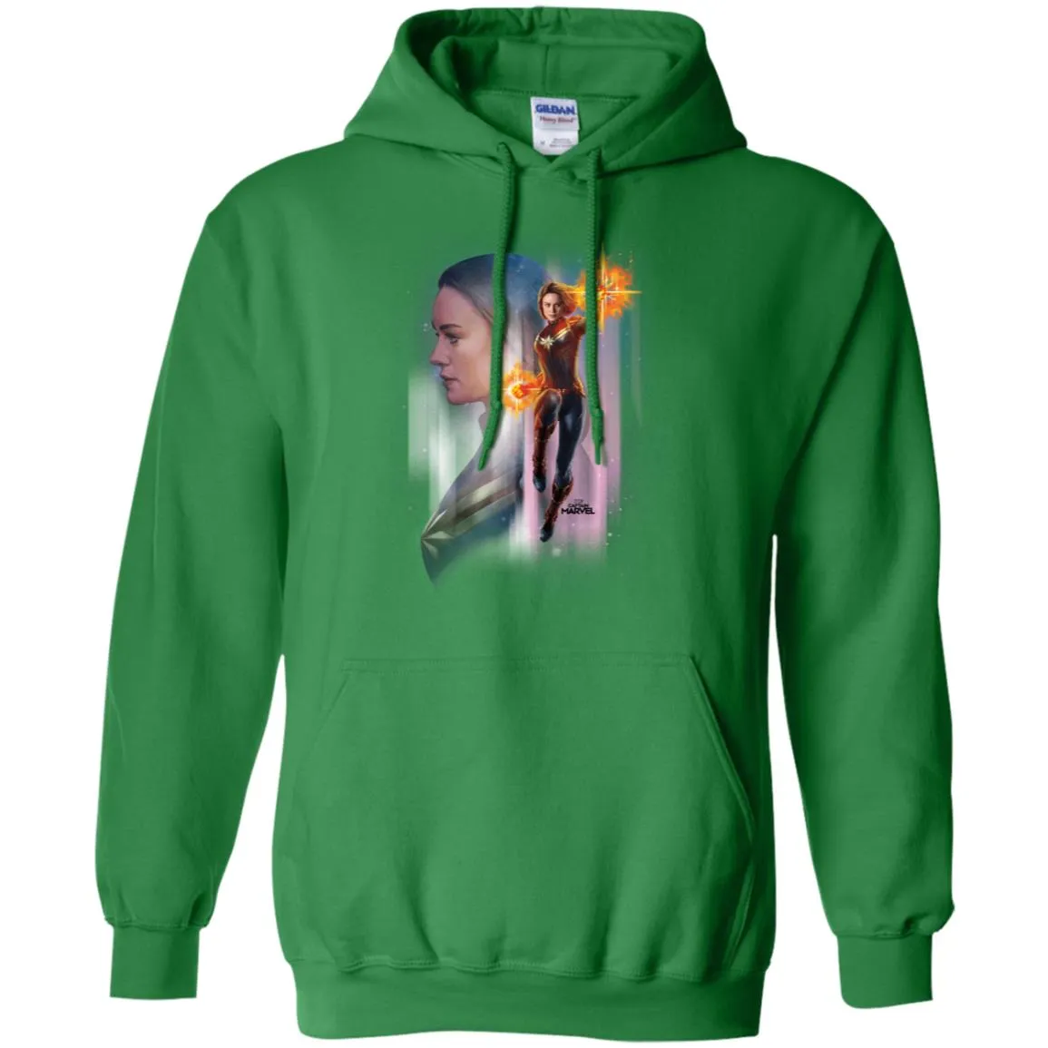 Captain Marvel Flying Space Portrait Pullover Hoodie Sweatshirt