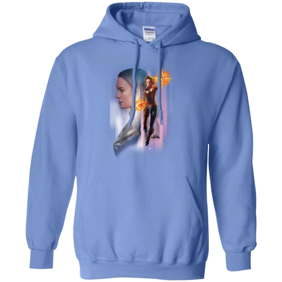 Captain Marvel Flying Space Portrait Pullover Hoodie Sweatshirt