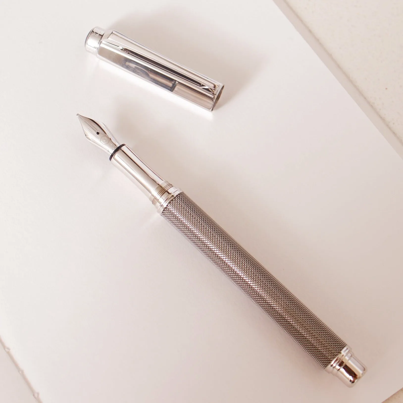 Caran D'Ache Varius Ivanhoe Silver Plated Fountain Pen