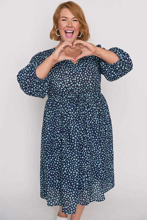 Carter Abstract Hearts Dress