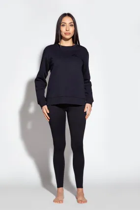 Cassie Comfy Crewneck sweatshirt (Black)