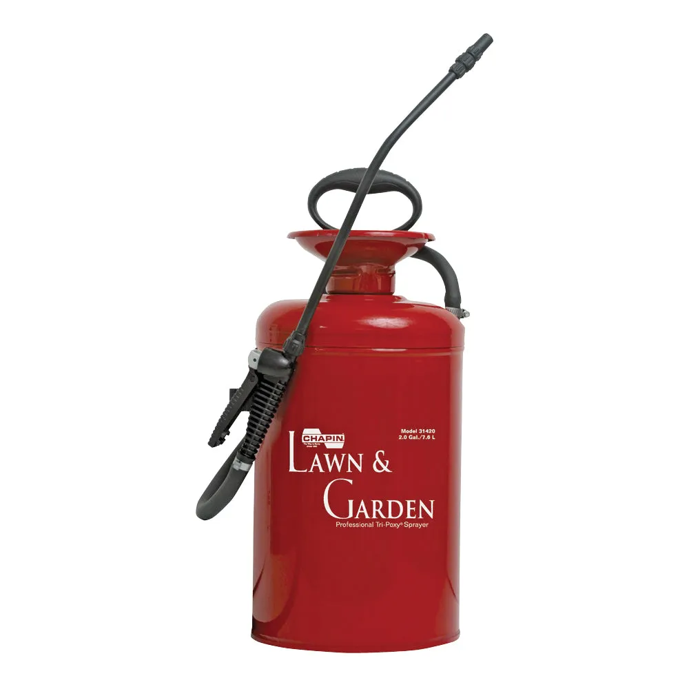 CHAPIN Lawn & Garden Series 31420 Compression Sprayer, 2 gal Tank, Steel Tank, 42 in L Hose