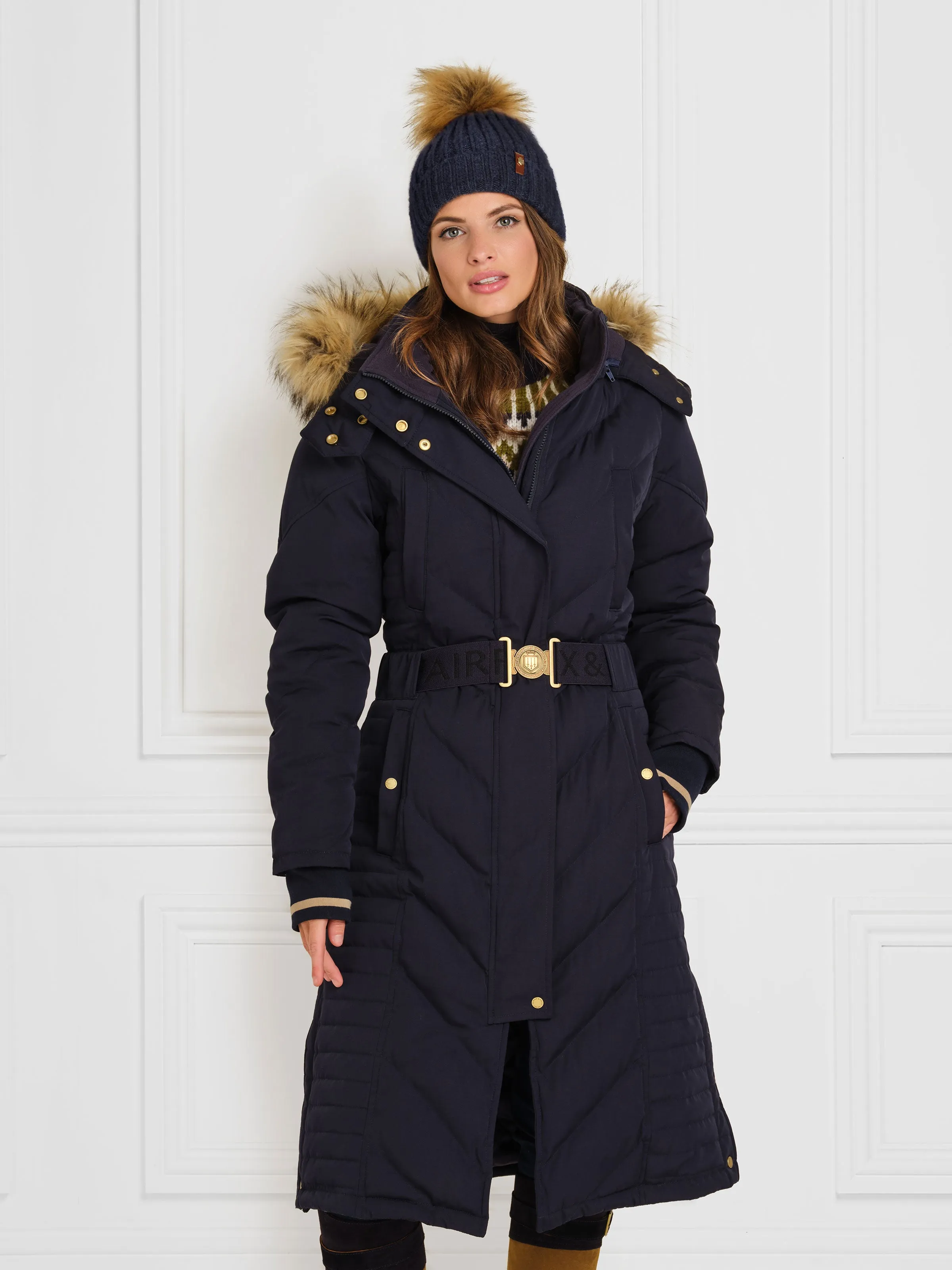 Charlotte Longline Coat - Navy