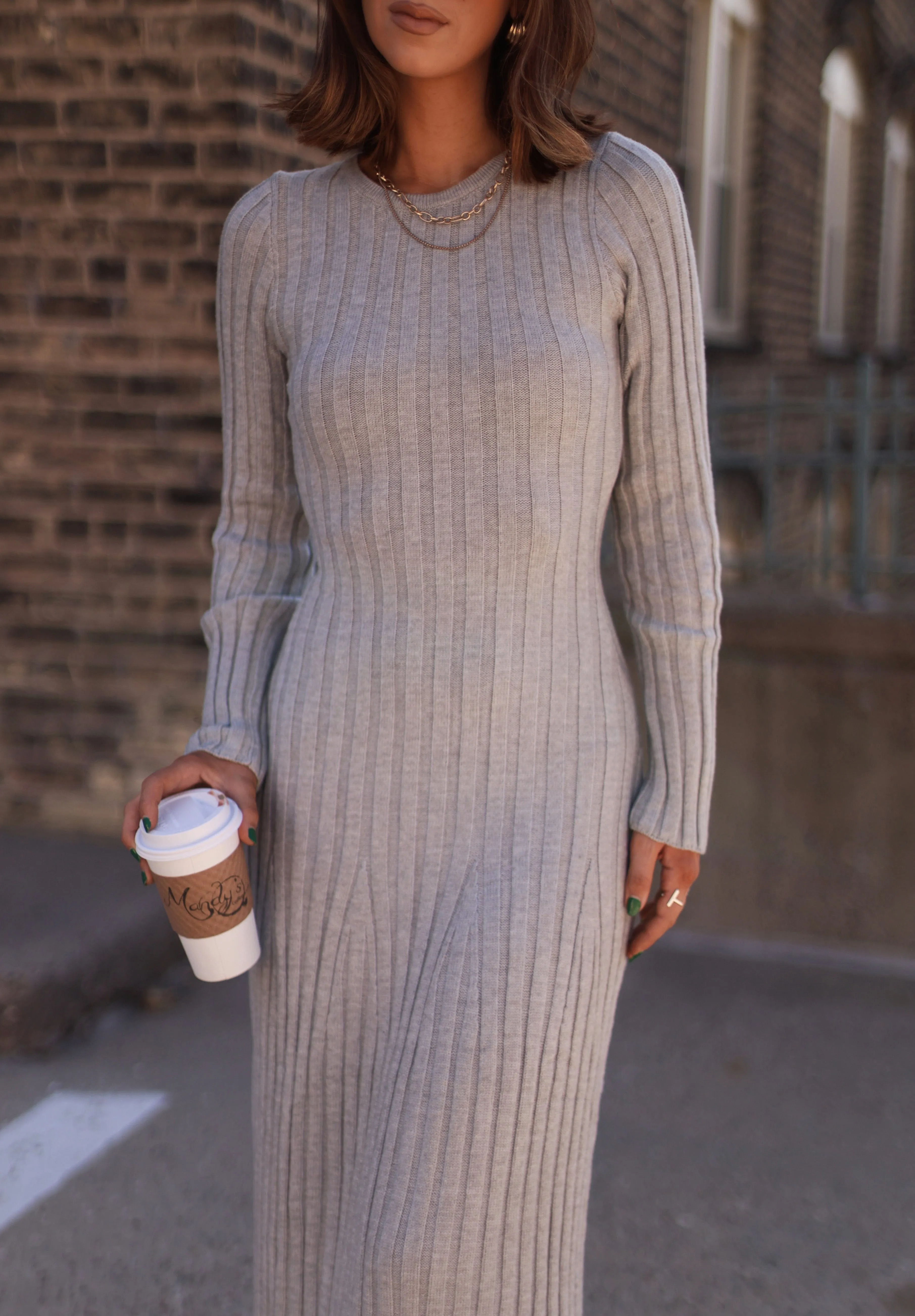 Chelsea Ribbed Sweater Dress