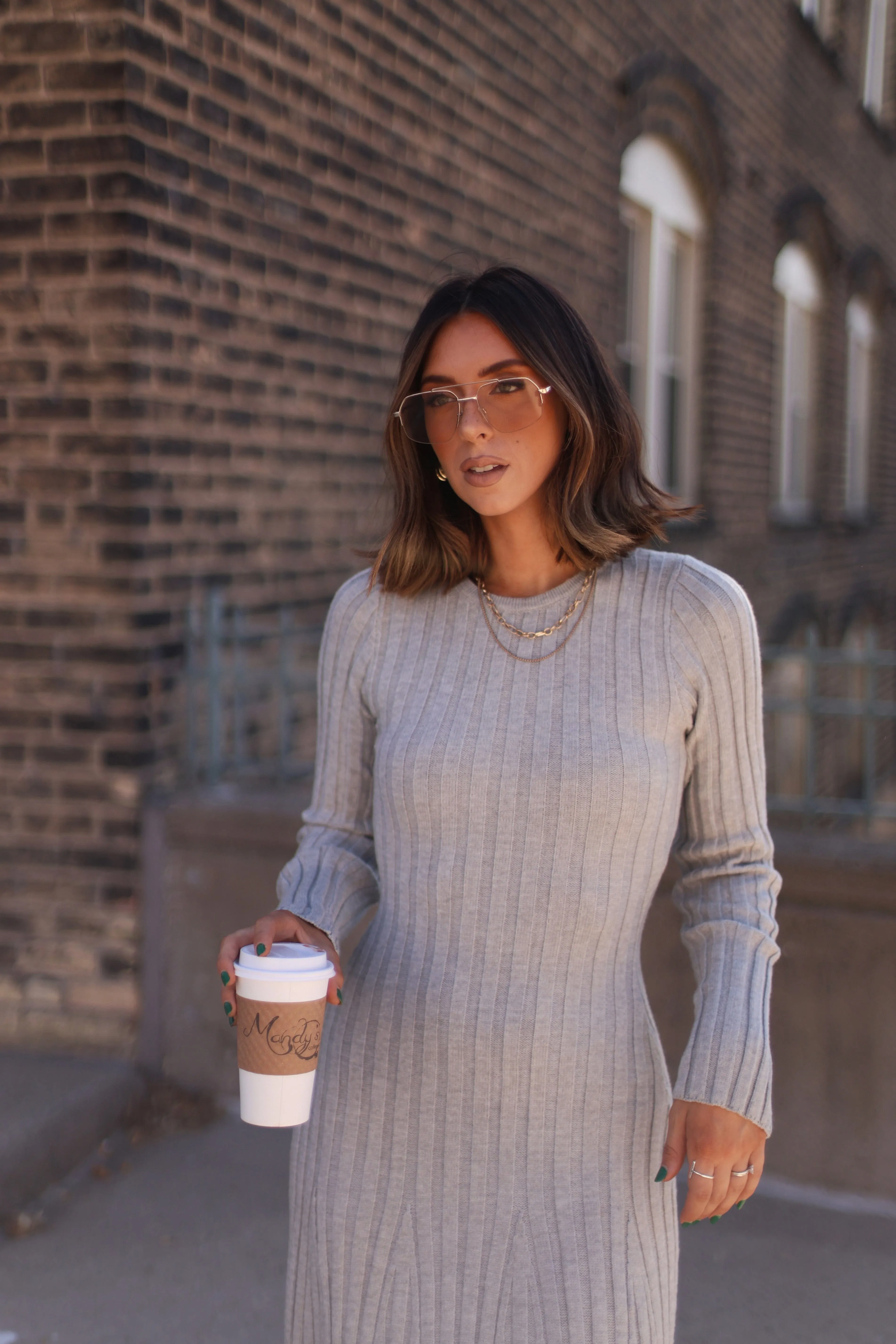 Chelsea Ribbed Sweater Dress