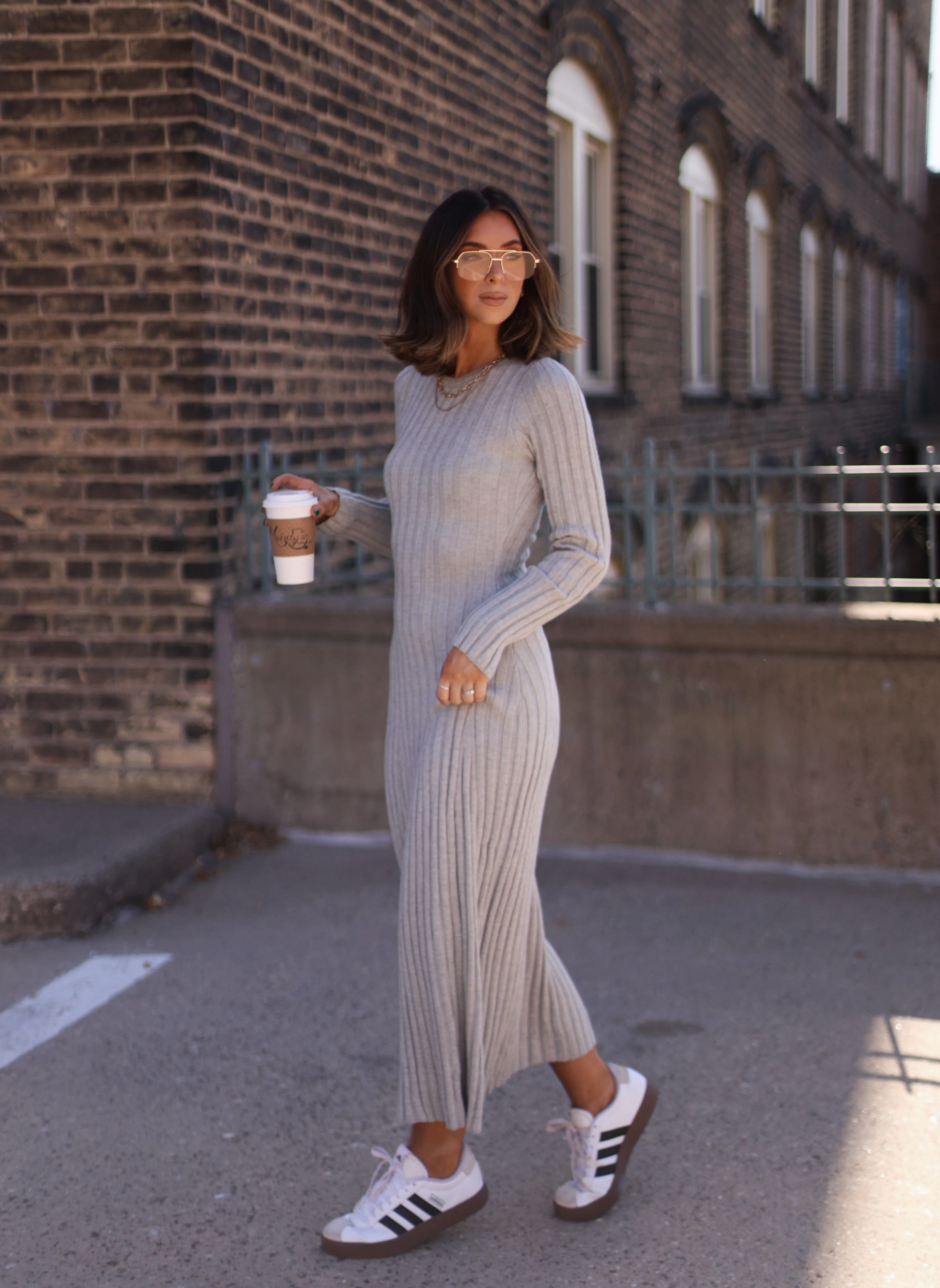 Chelsea Ribbed Sweater Dress