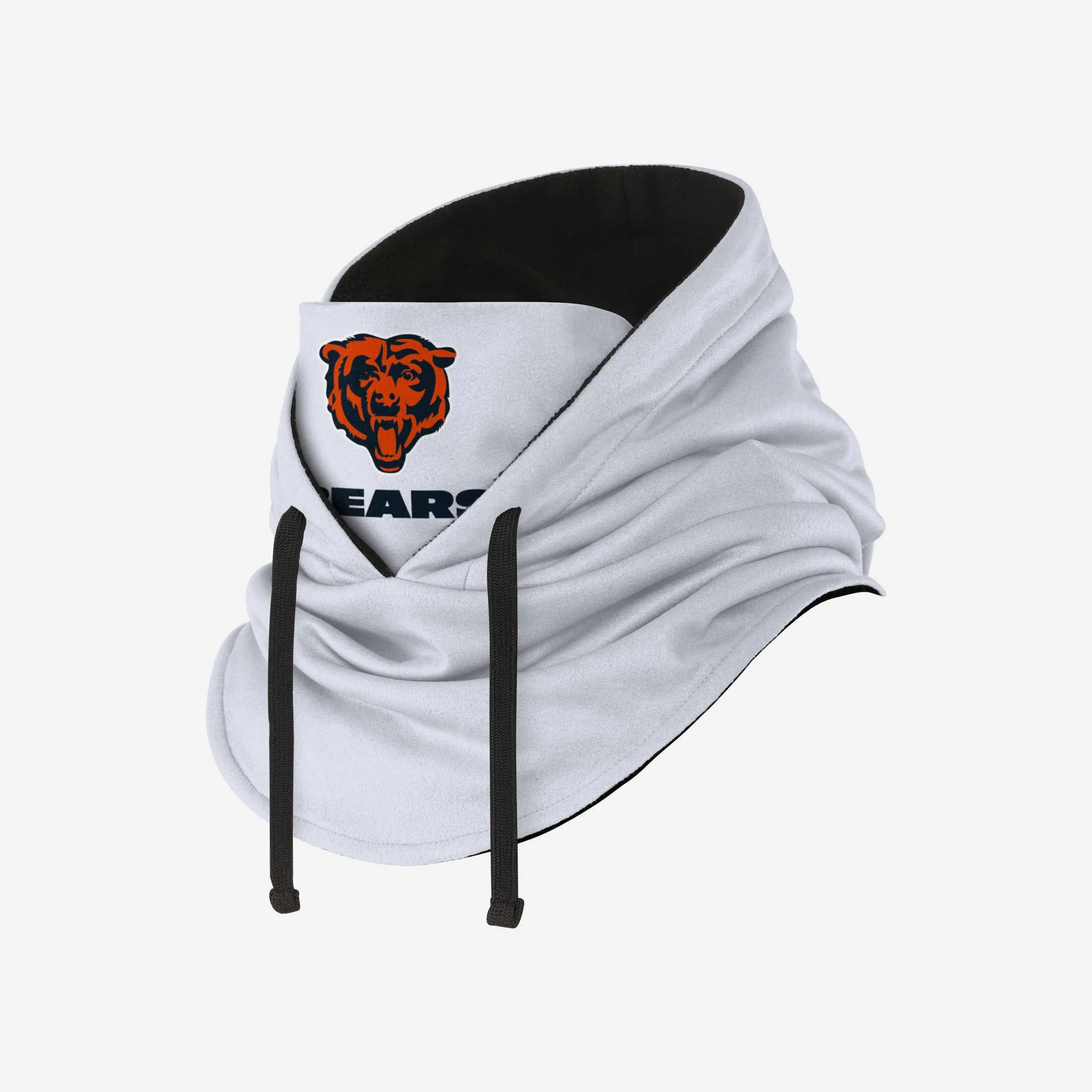 Chicago Bears White Drawstring Hooded Gaiter