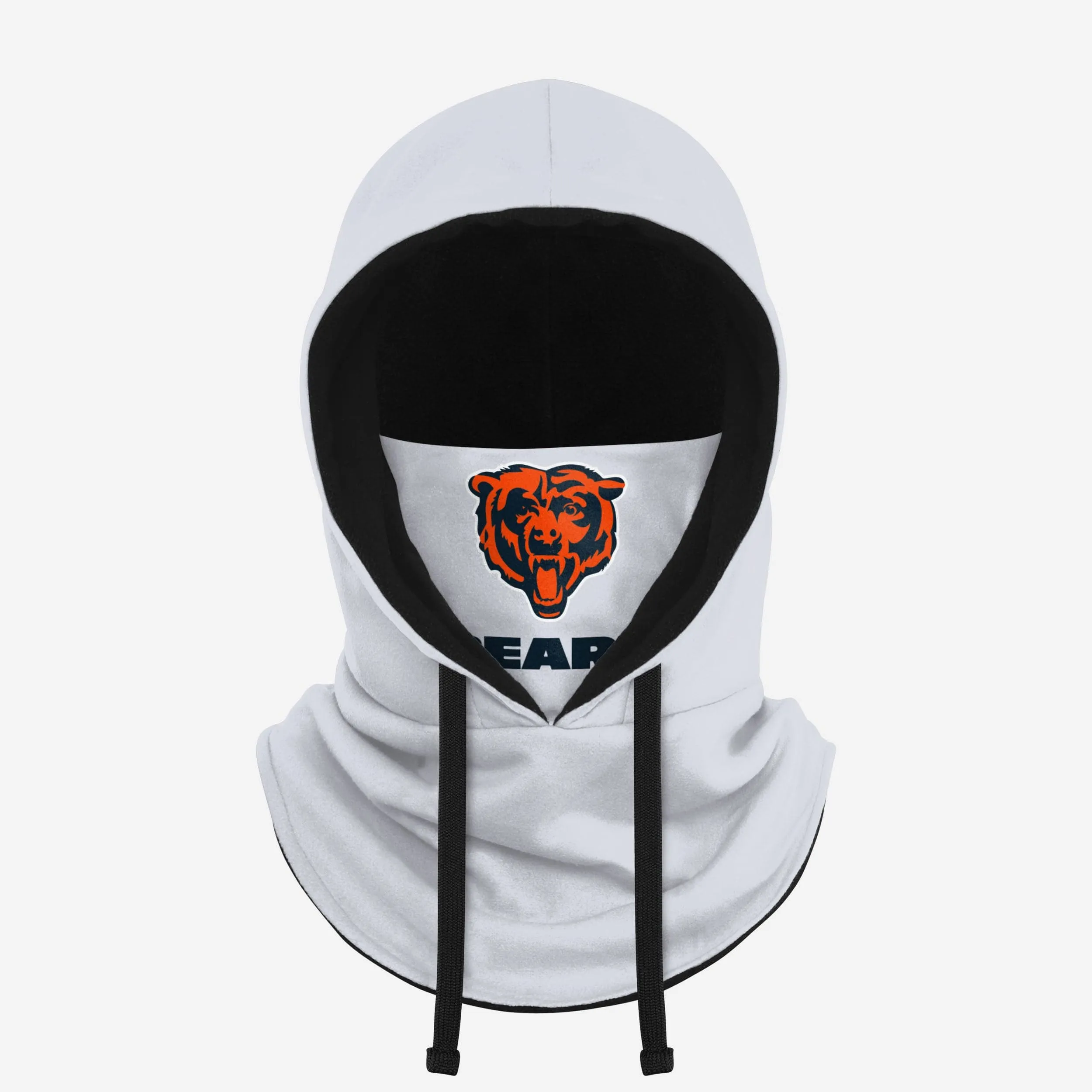 Chicago Bears White Drawstring Hooded Gaiter