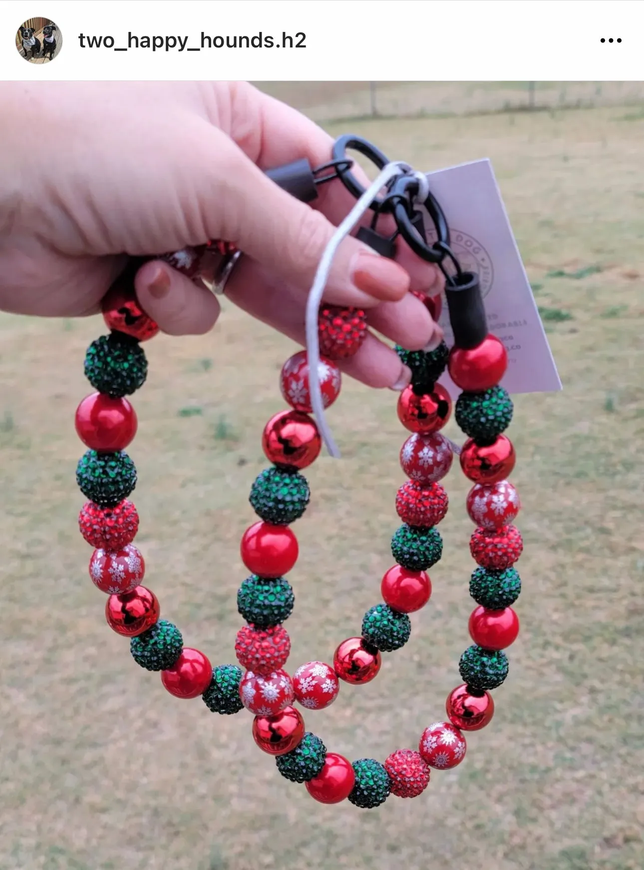 Christmas Glam Bead Collar