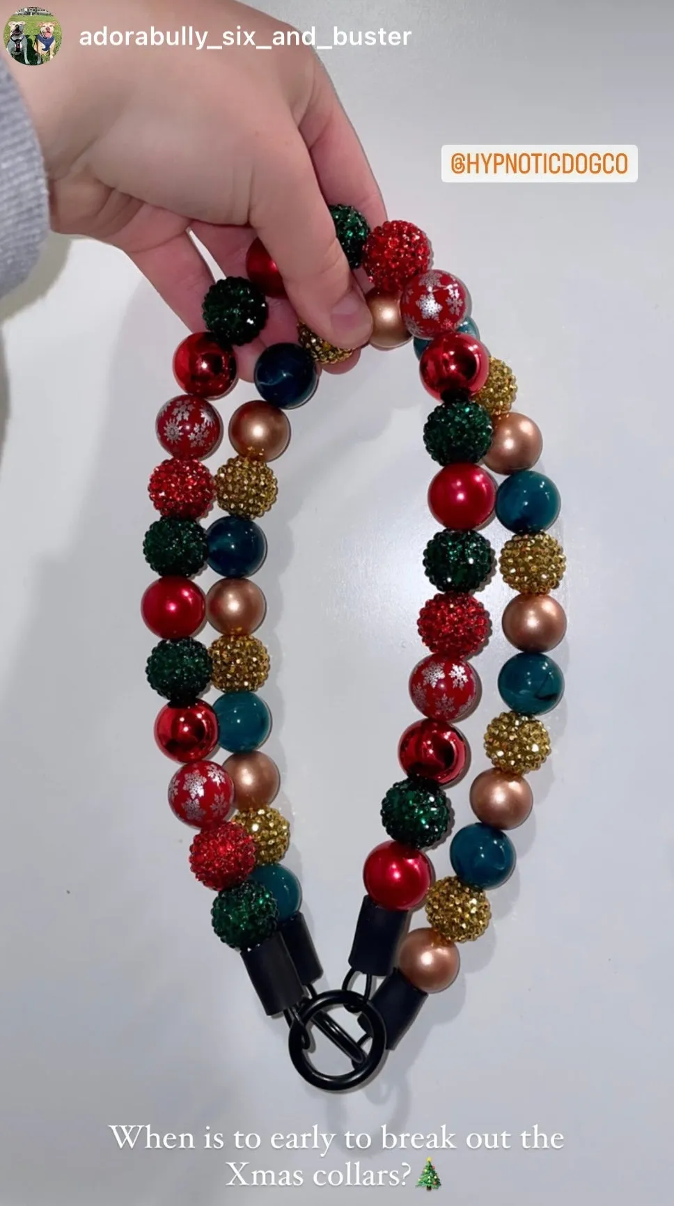 Christmas Glam Bead Collar