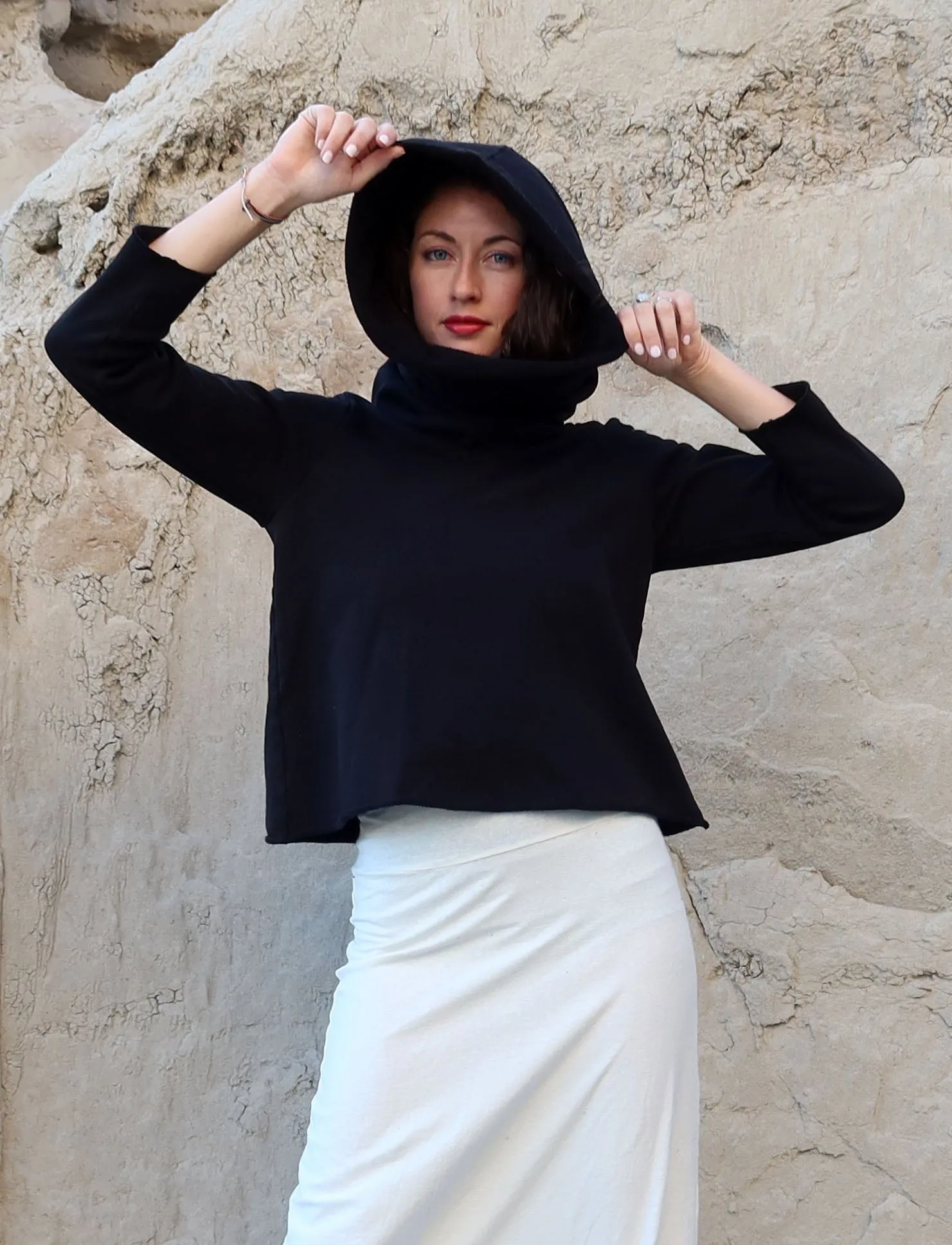 Chunky Cowl Ojai Cropped Shirt