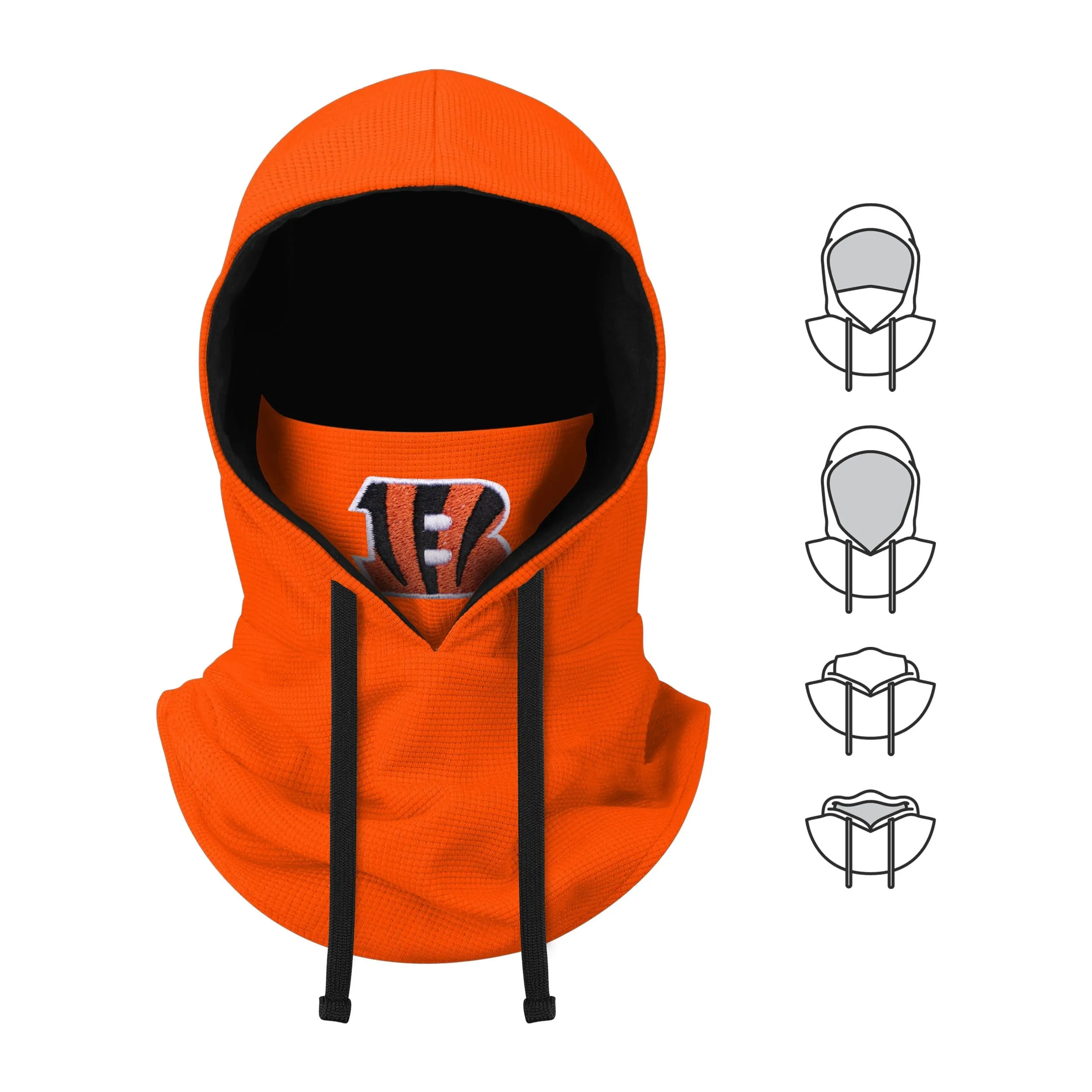 Cincinnati Bengals NFL Waffle Drawstring Hooded Gaiter